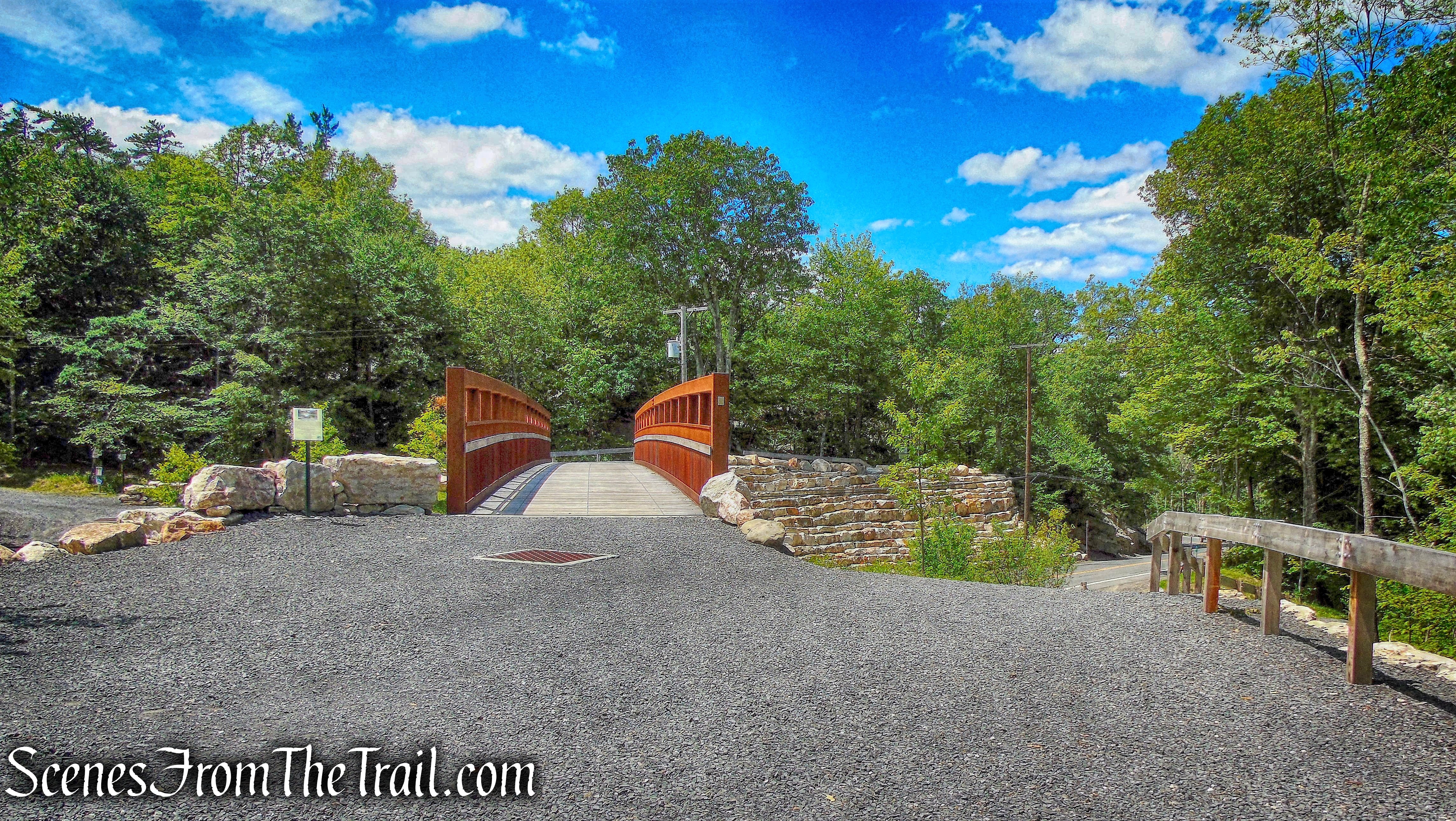 West Trapps Connector Trail, just to the right of the bridge
