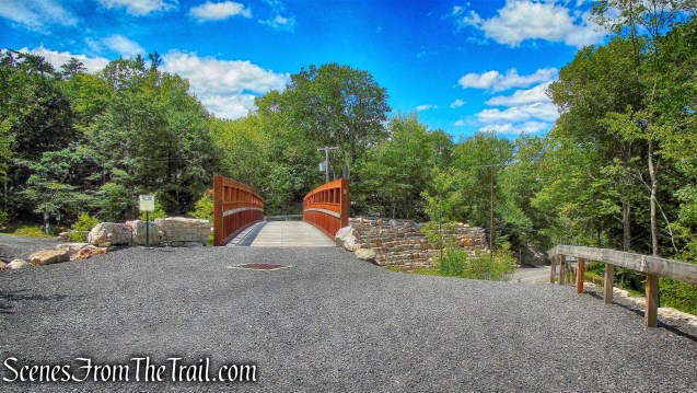 West Trapps Connector Trail, just to the right of the bridge
