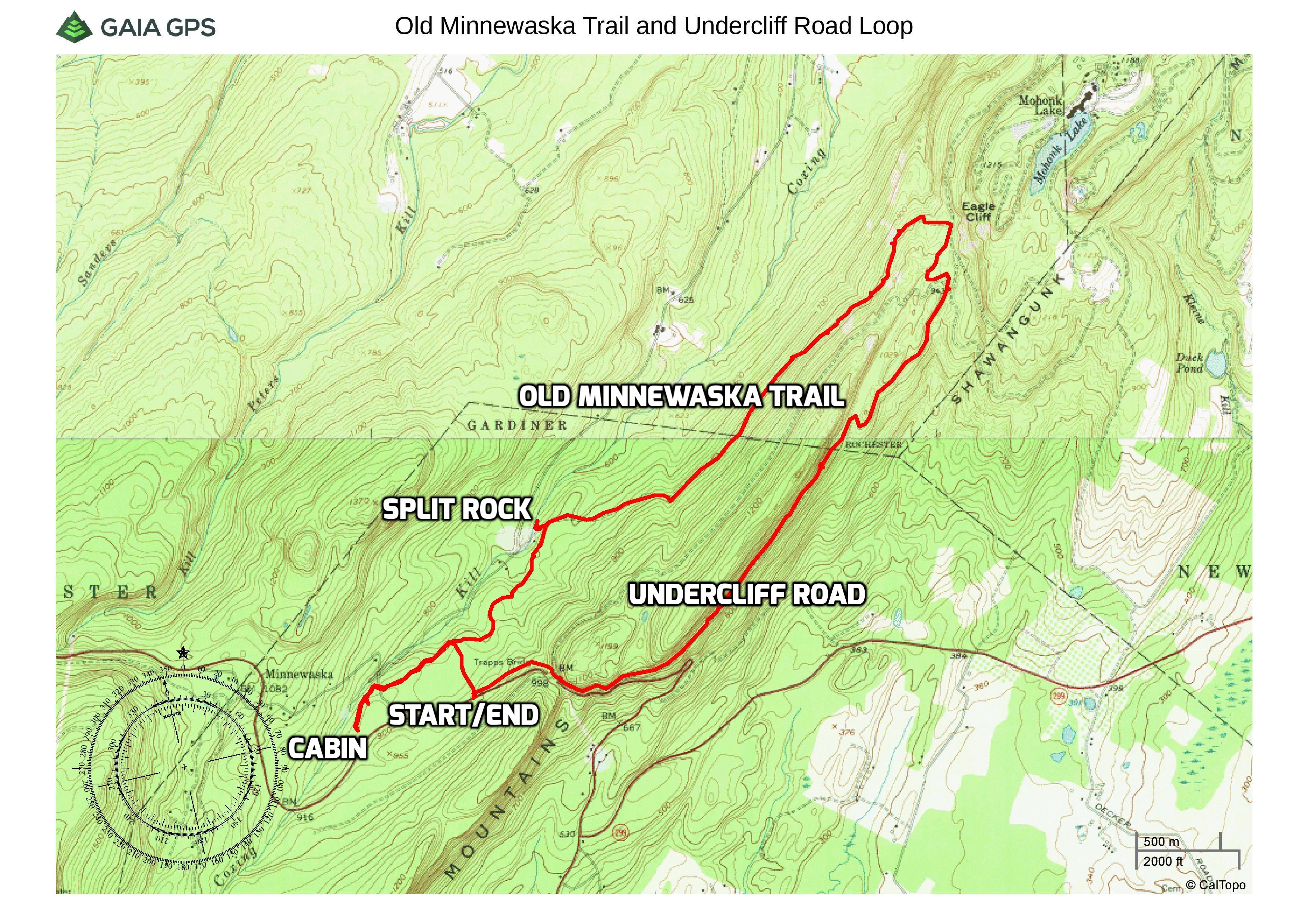 Old Minnewaska Trail and Undercliff Road Loop