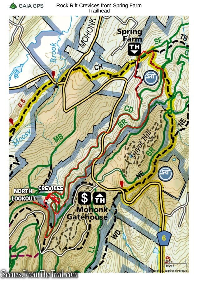 Rock Rift Crevices from Spring Farm Trailhead