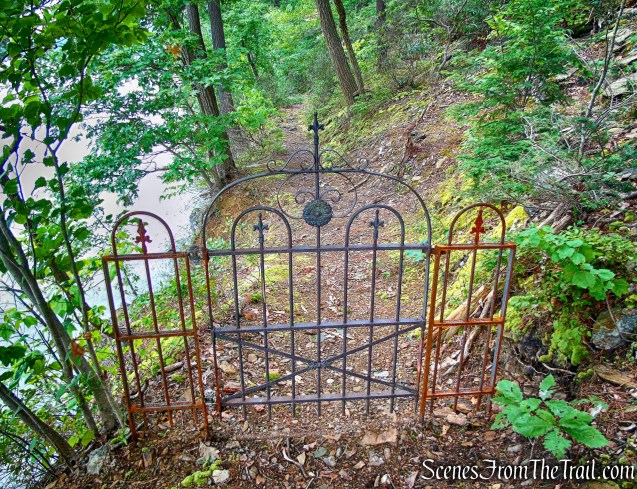 wrought iron gate - River Trail