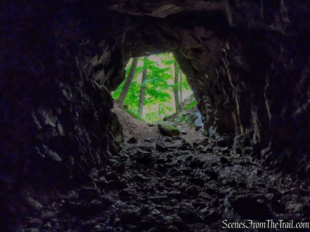 Dunderberg Spiral Railway upper tunnel