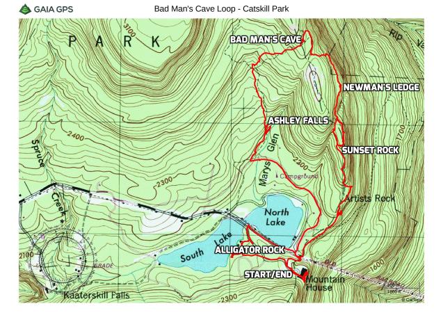 Bad Man's Cave Loop - Catskill Park