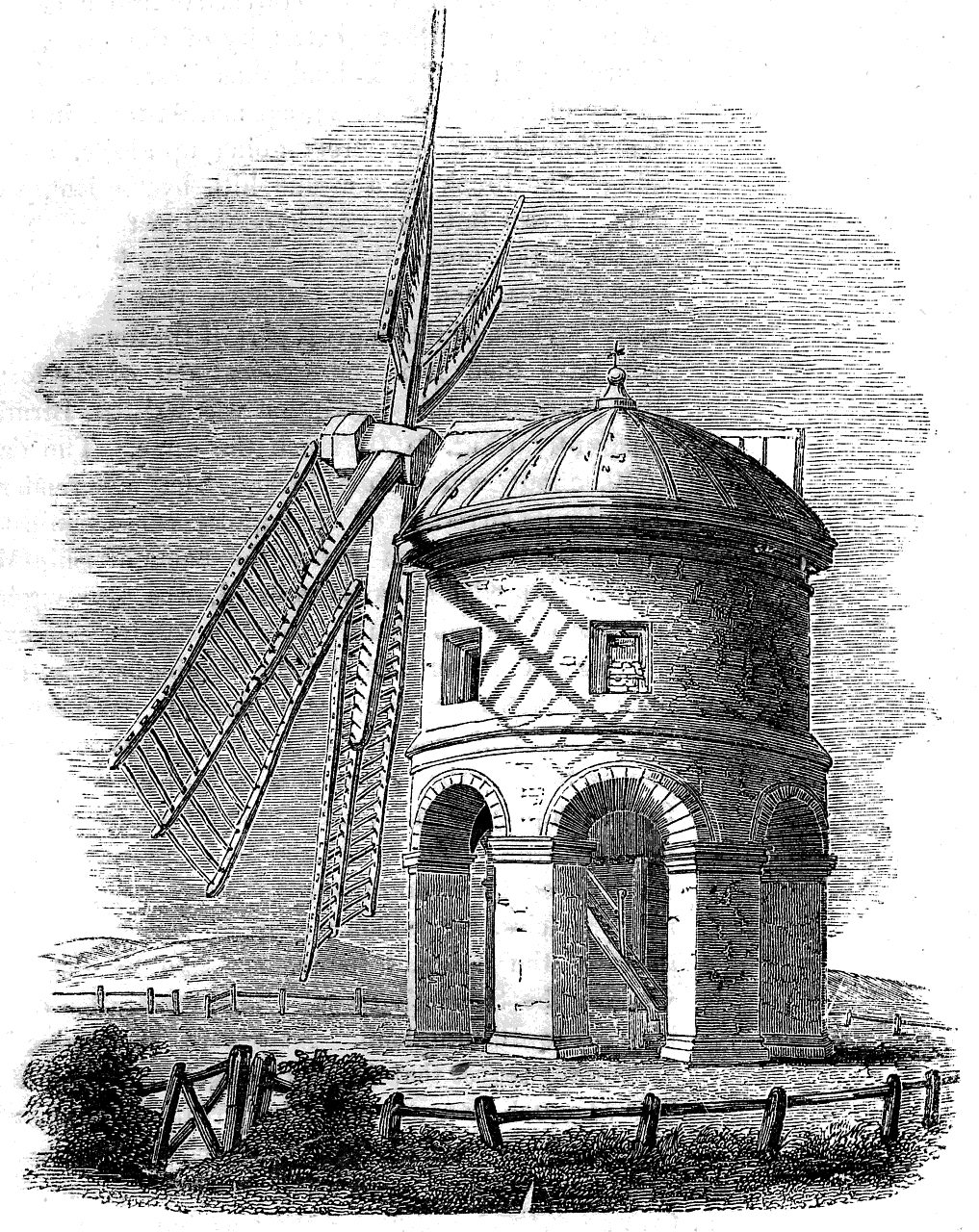 17th-century windmill near Chesterton, England