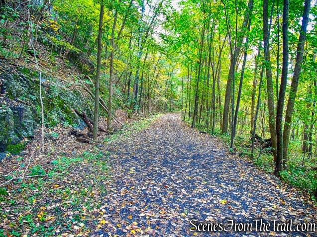 heading south on the Wallkill Valley Rail Trail