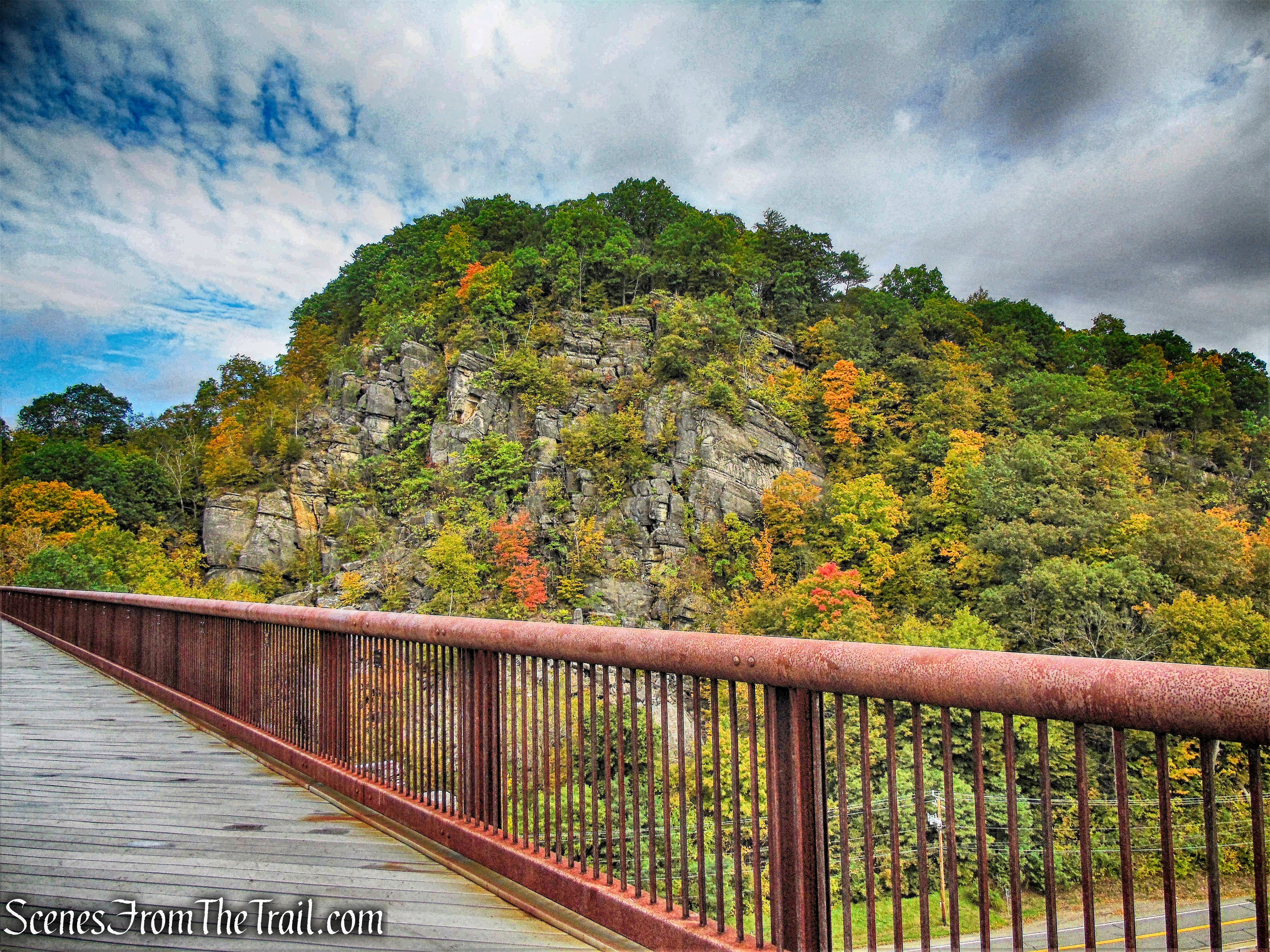 Joppenbergh Mountain as viewed from the Rosendale Trestle