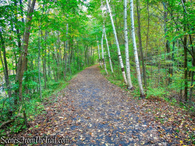 heading north on the Wallkill Valley Rail Trail