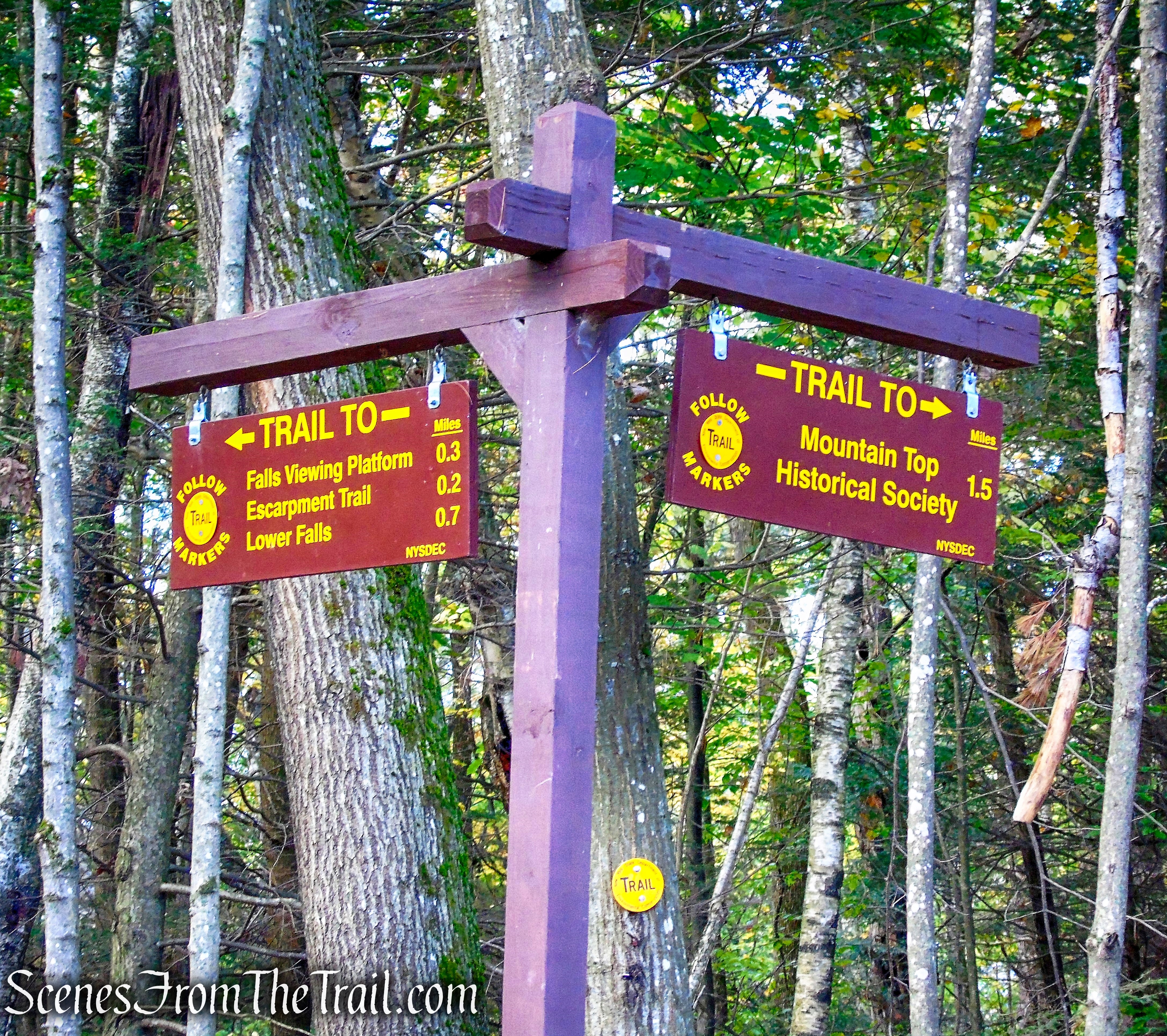 straight on Kaaterskill Falls Trail