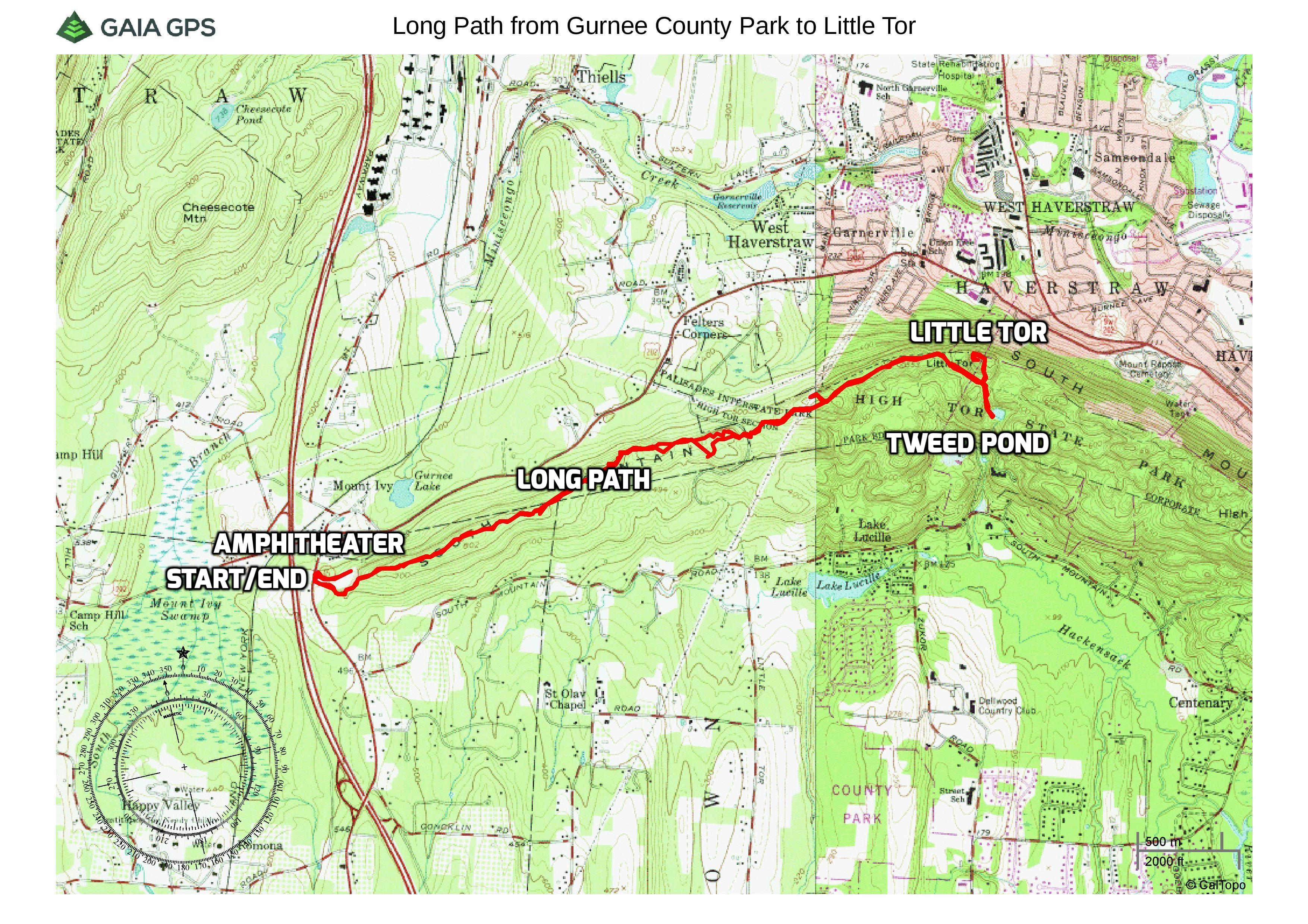 Long Path from Gurnee County Park to Little Tor