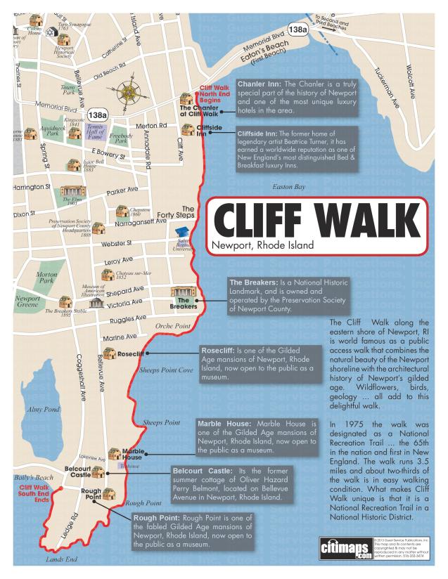 Newport Cliff Walk Map