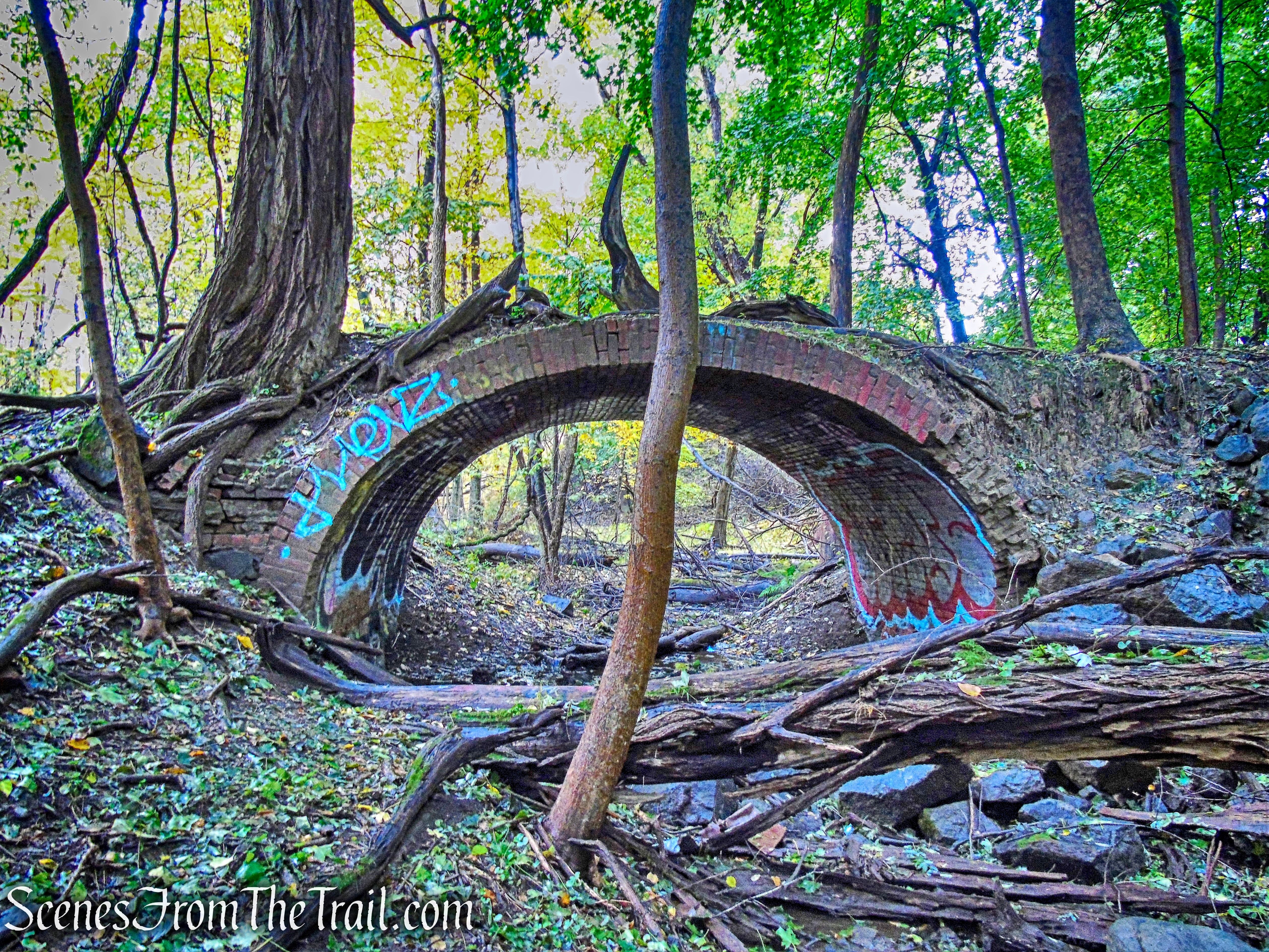 brick arch bridge - Montrose Point State Forest