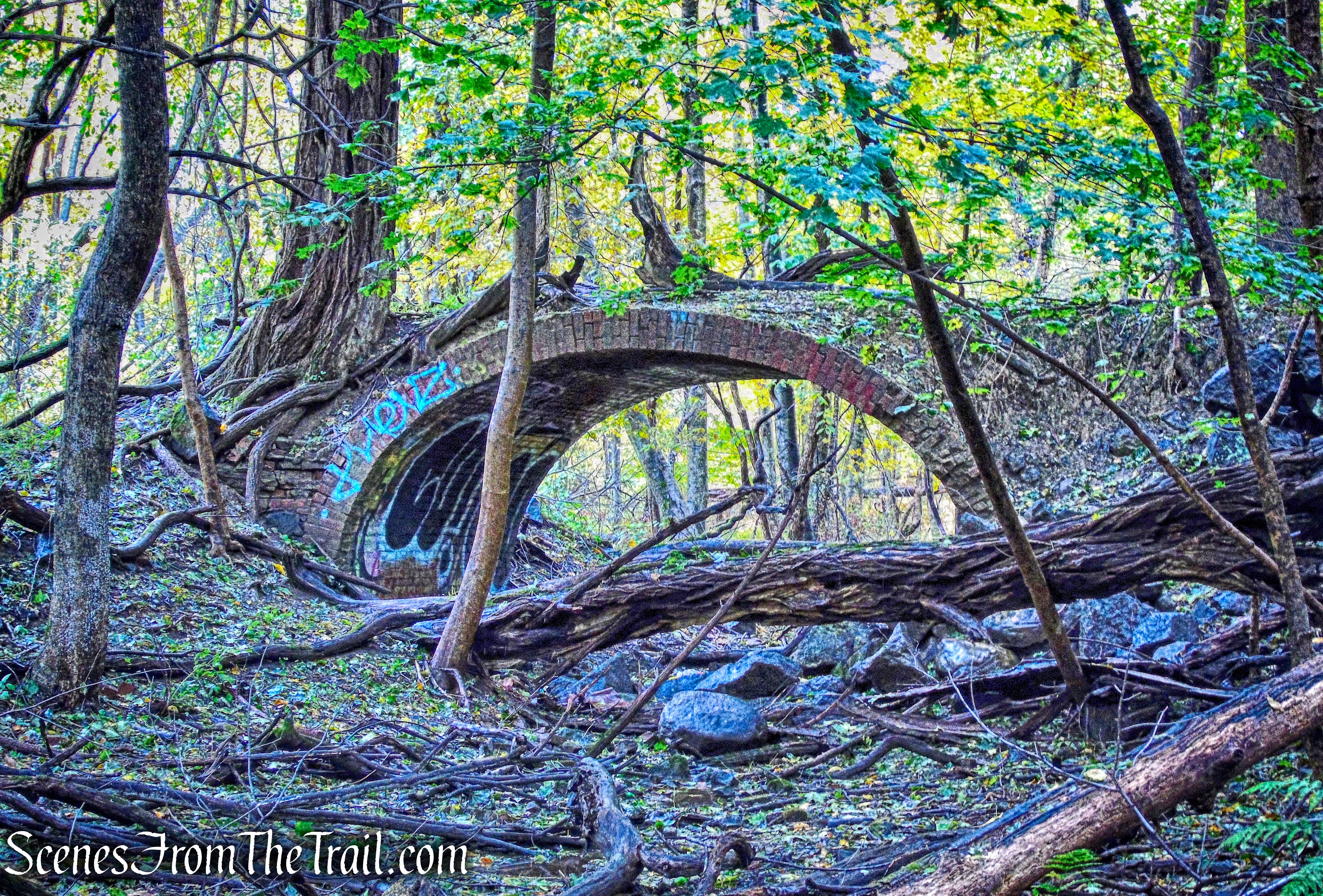 brick arch bridge - Montrose Point State Forest