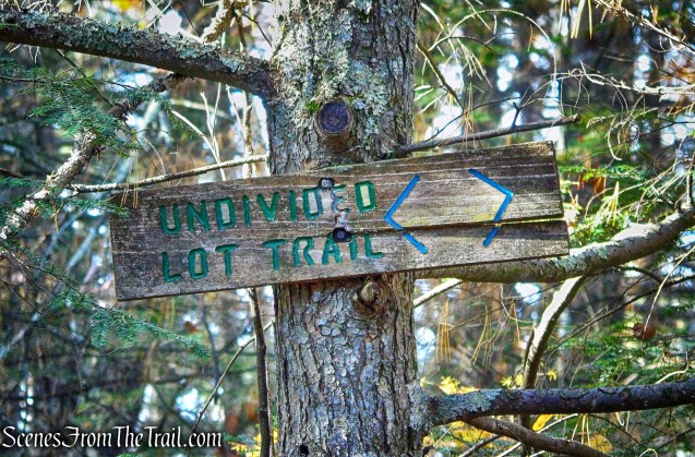 turn right on Undivided Lot Trail