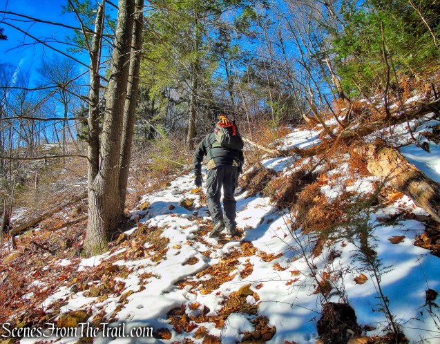 unmarked footpath to Pine Swamp Mine