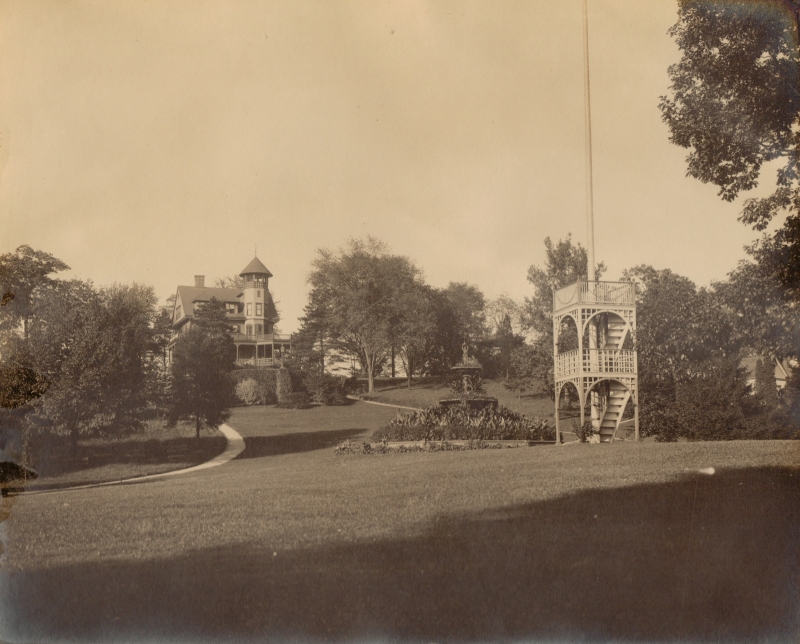 Fountain and Flag Pole - McAndrews Estate