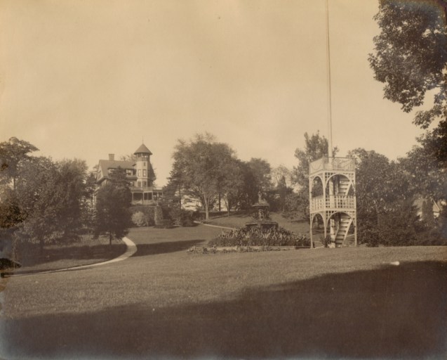 Fountain and Flag Pole - McAndrews Estate