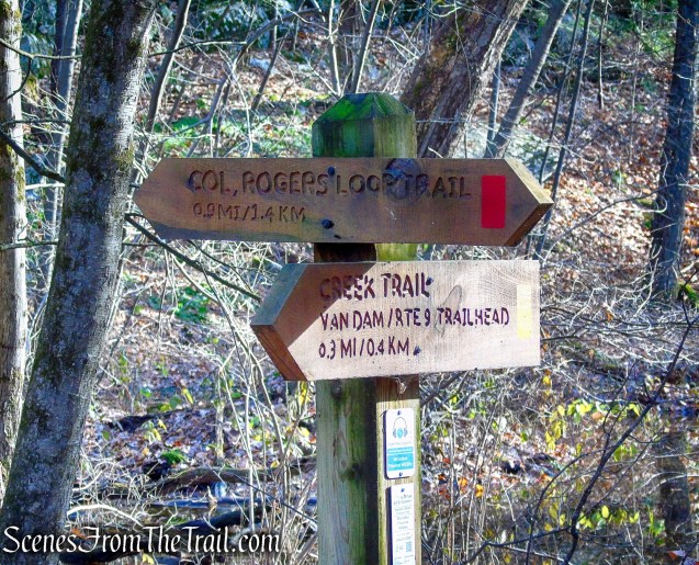 turn right on Colonel Rogers Loop Trail