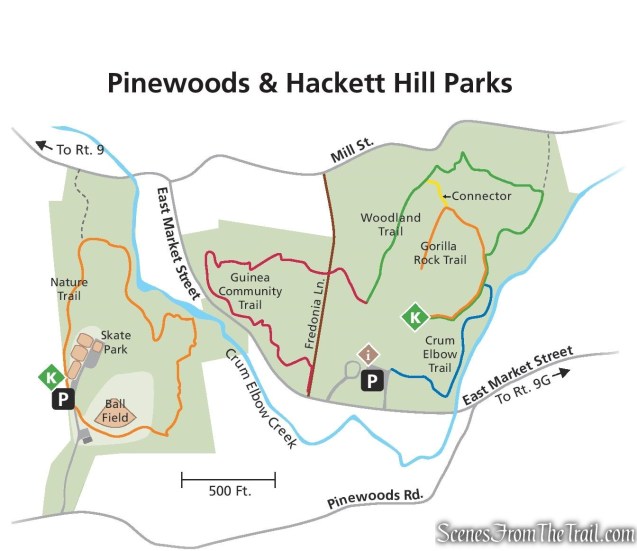 Pinewoods & Hackett Hill Park map