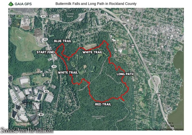 Buttermilk Falls and Long Path in Rockland County
