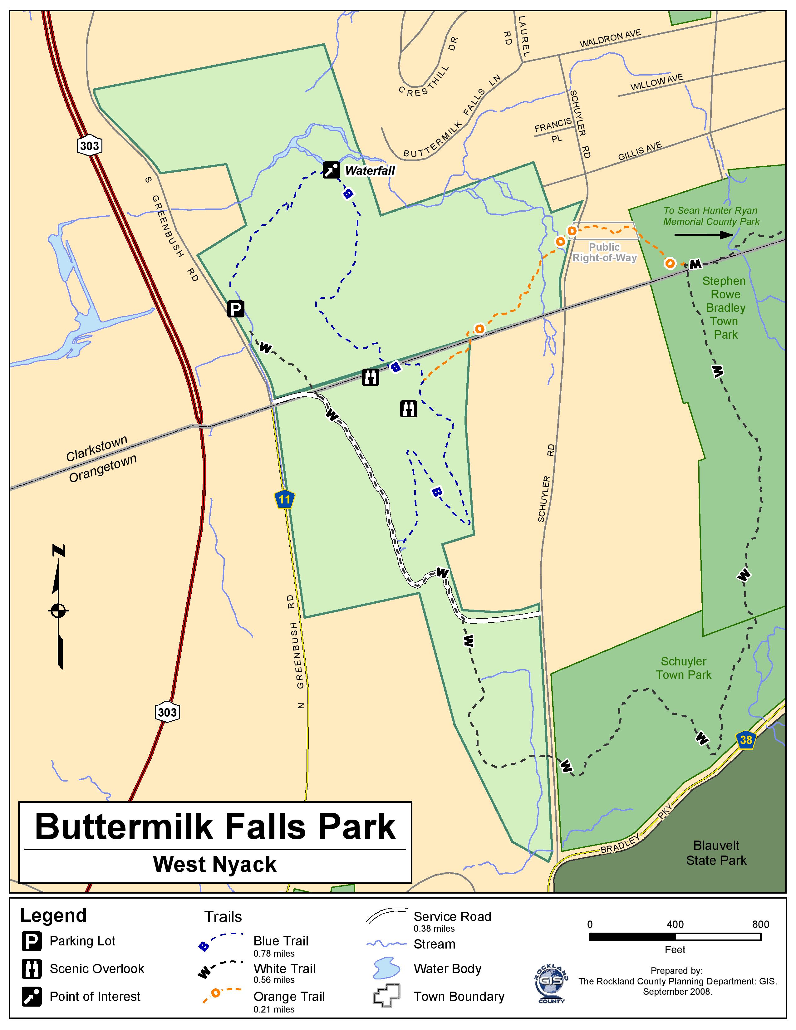 Buttermilk Falls County Park Map