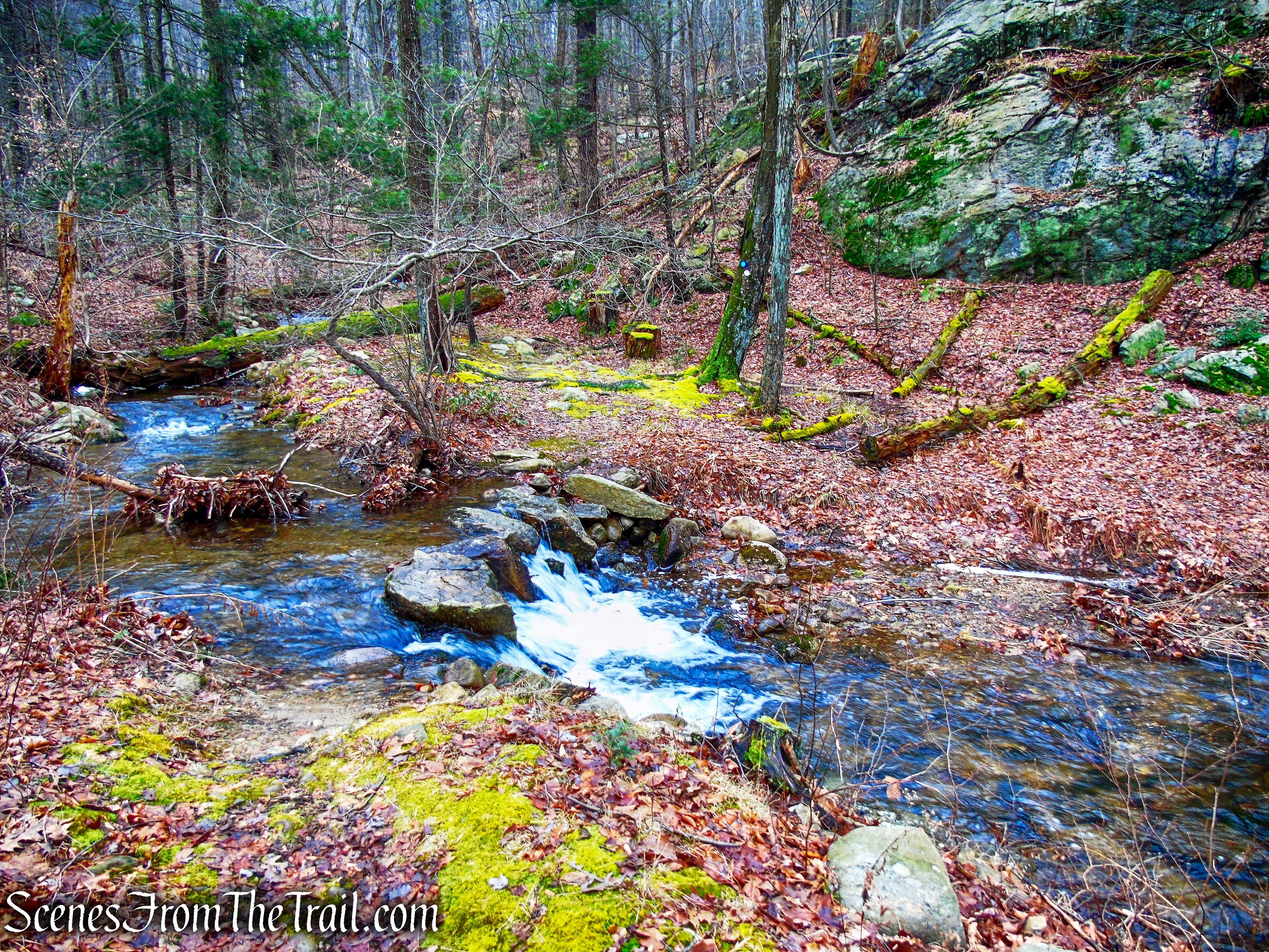 cross a stream on rocks