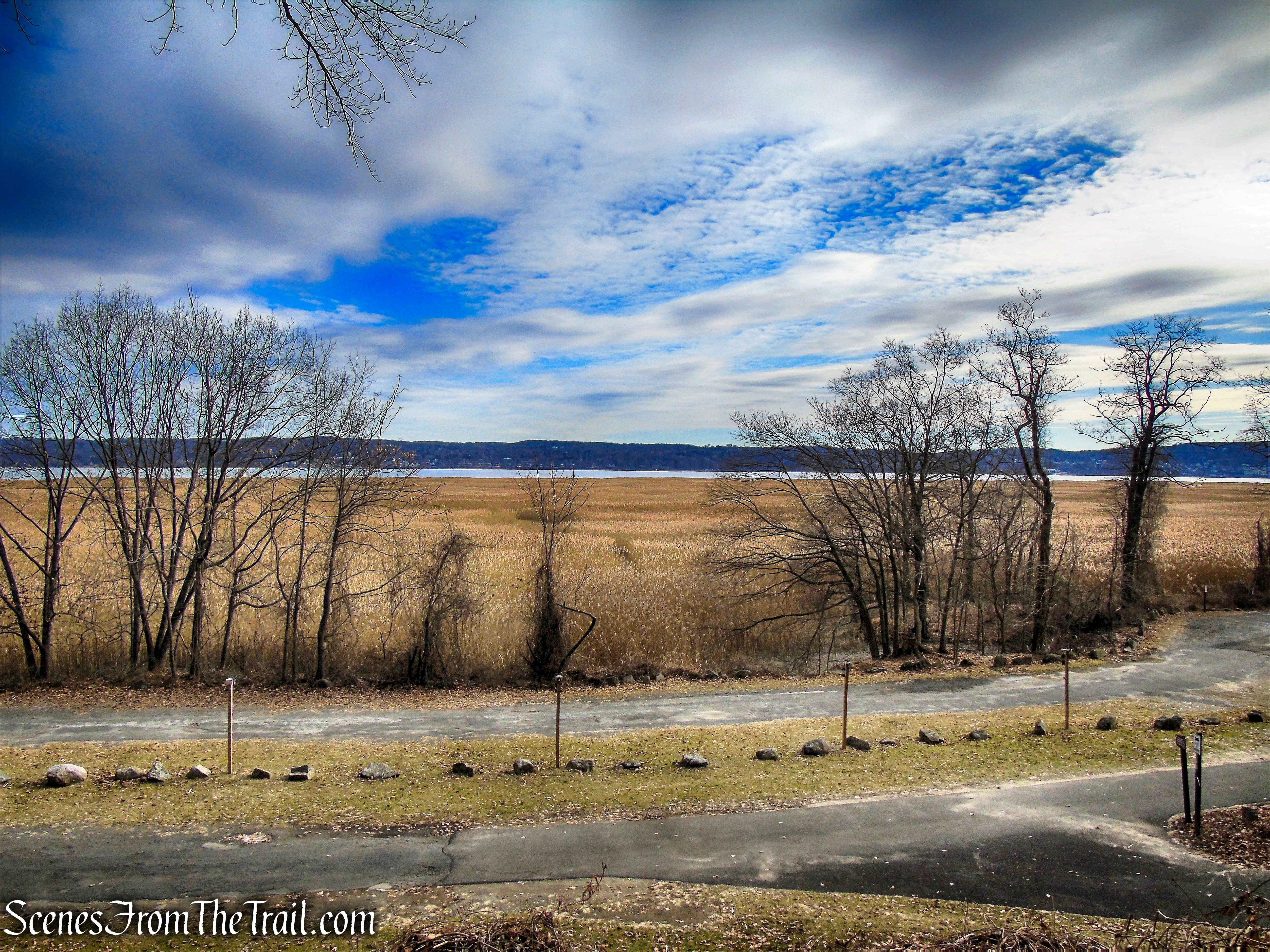 looking east from paved park road