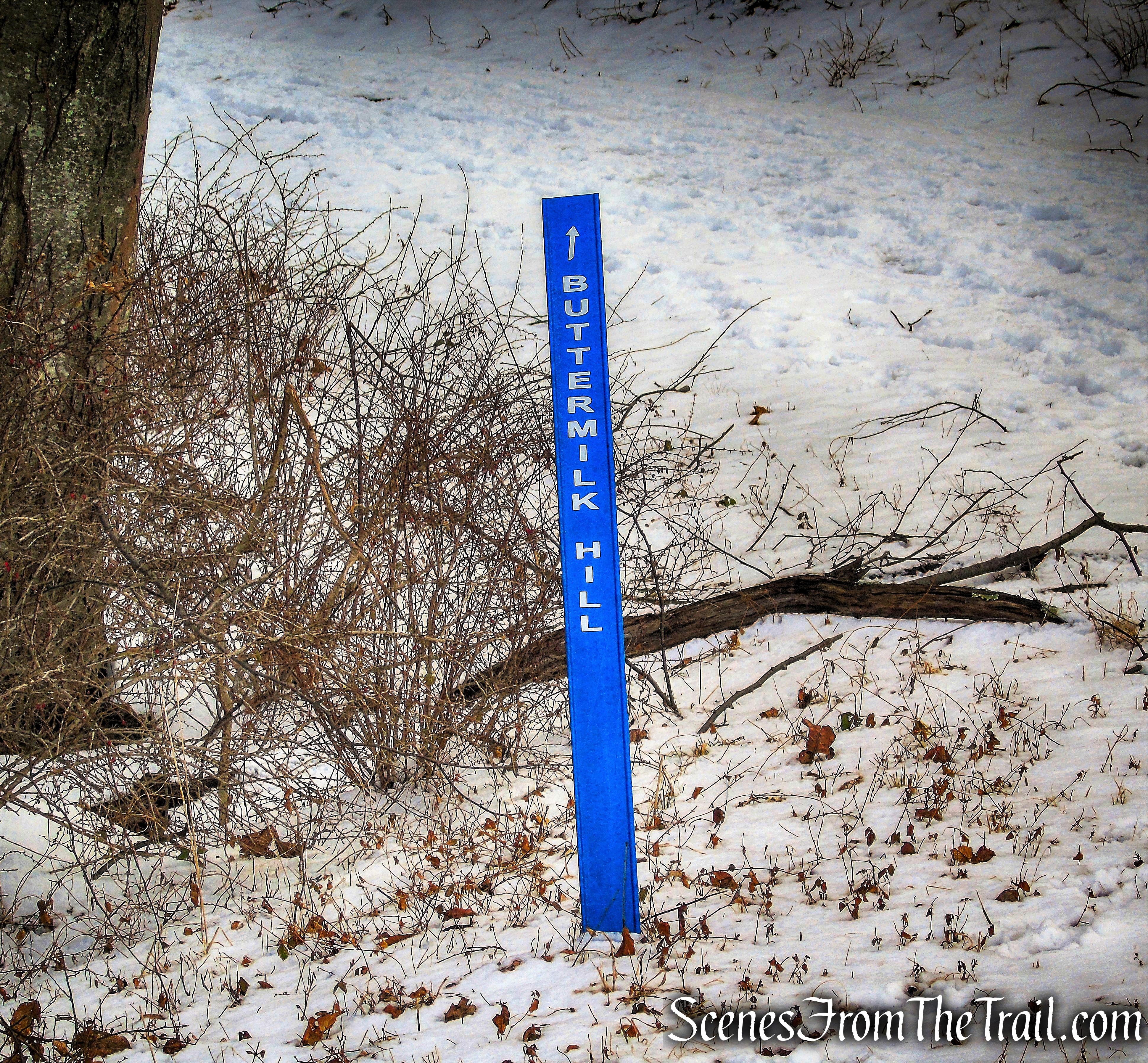 turn left on Buttermilk Hill