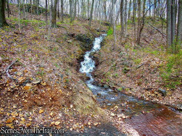 waterfall alongside Mattabesett Trail - Giuffrida Park