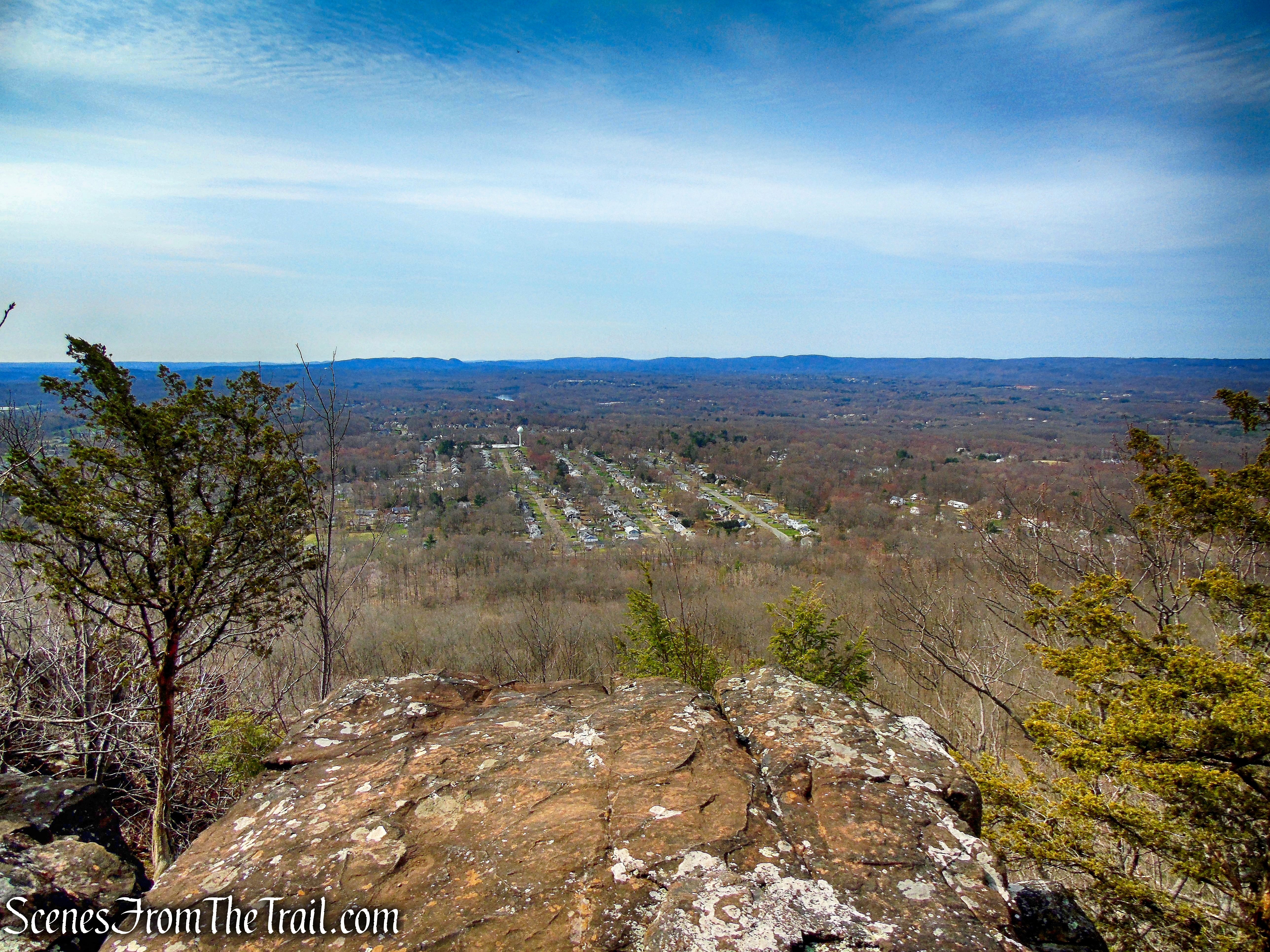 view south from Metacomet Trail - Hubbard Park