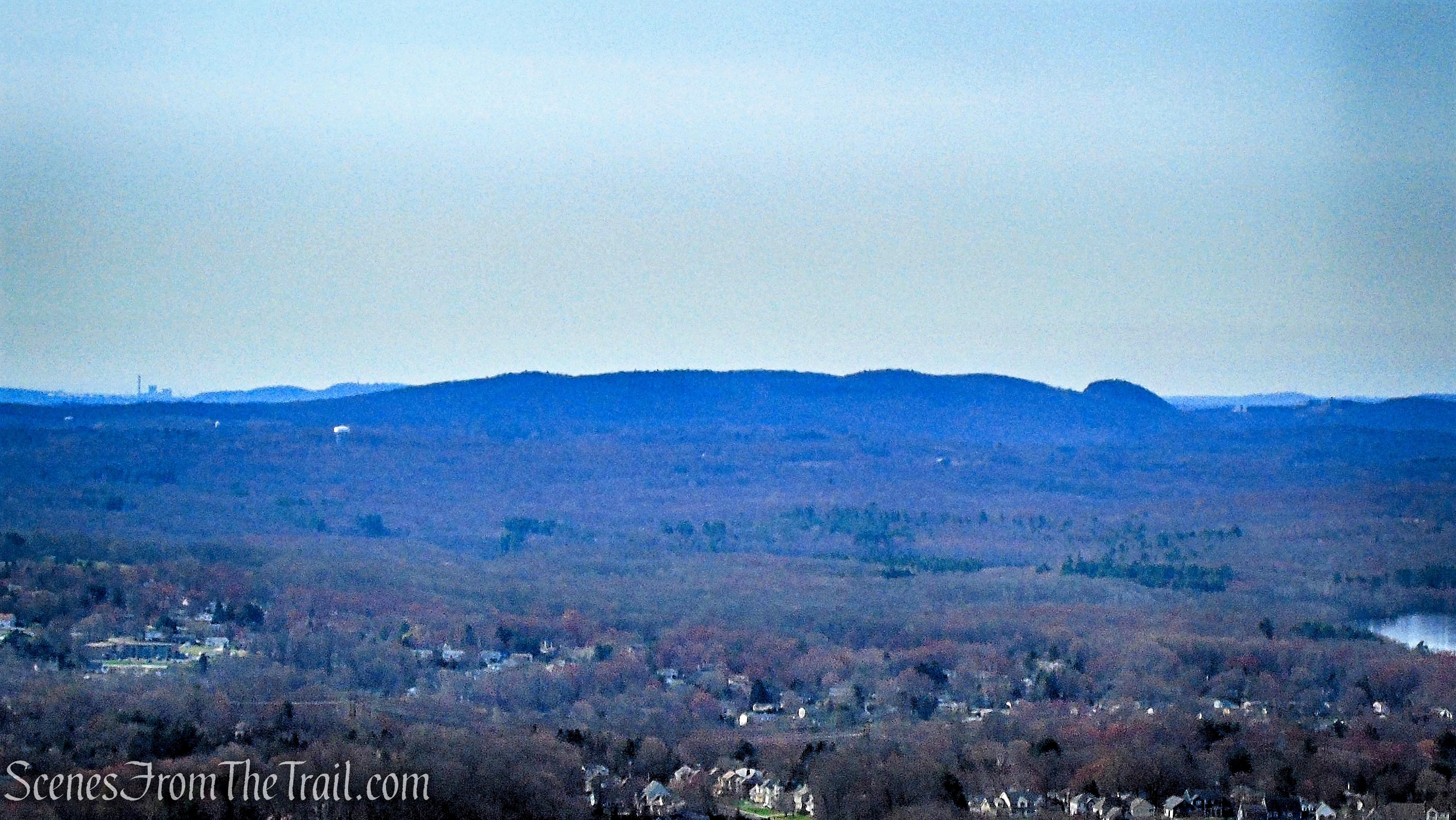 view south from Metacomet Trail - Hubbard Park