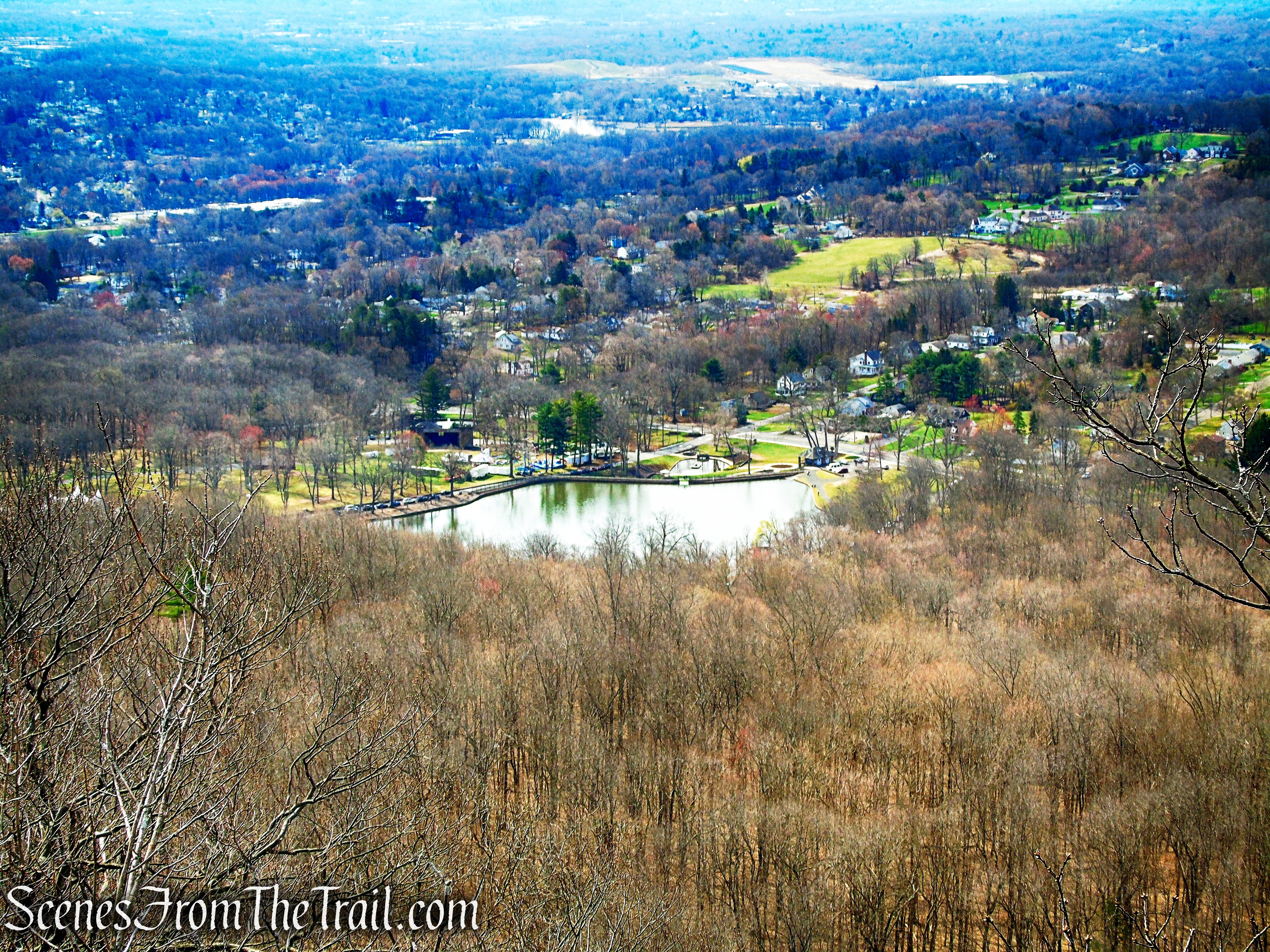 Mirror Lake as viewed from Metacomet Trail - Hubbard Park