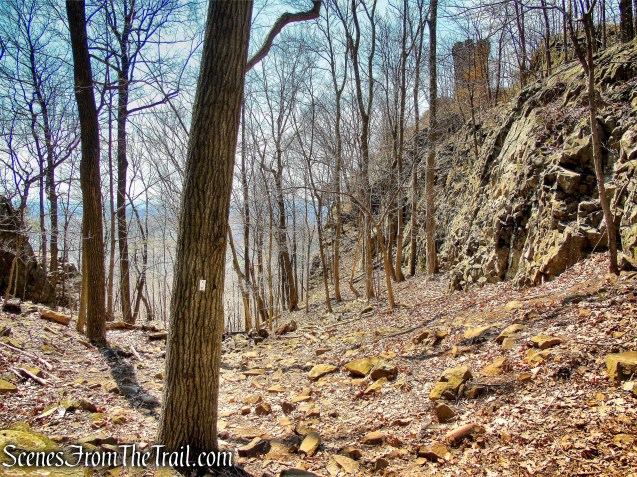 turn left on white-blazed trail