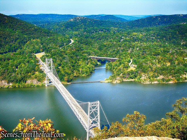 Bear Mountain Bridge and the Hudson River as viewed from Anthony’s Nose