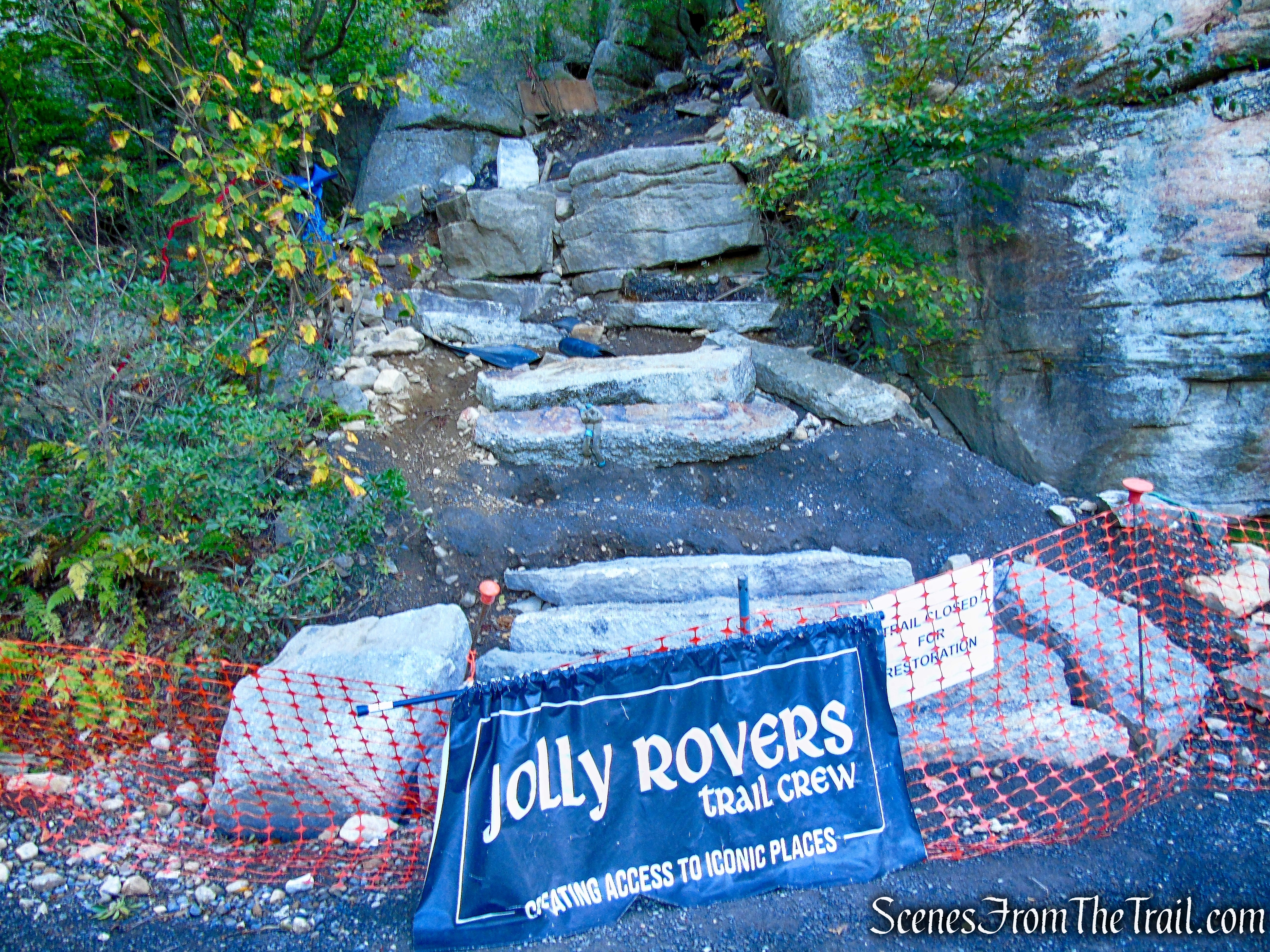 Lenape Steps under construction - Loop Road