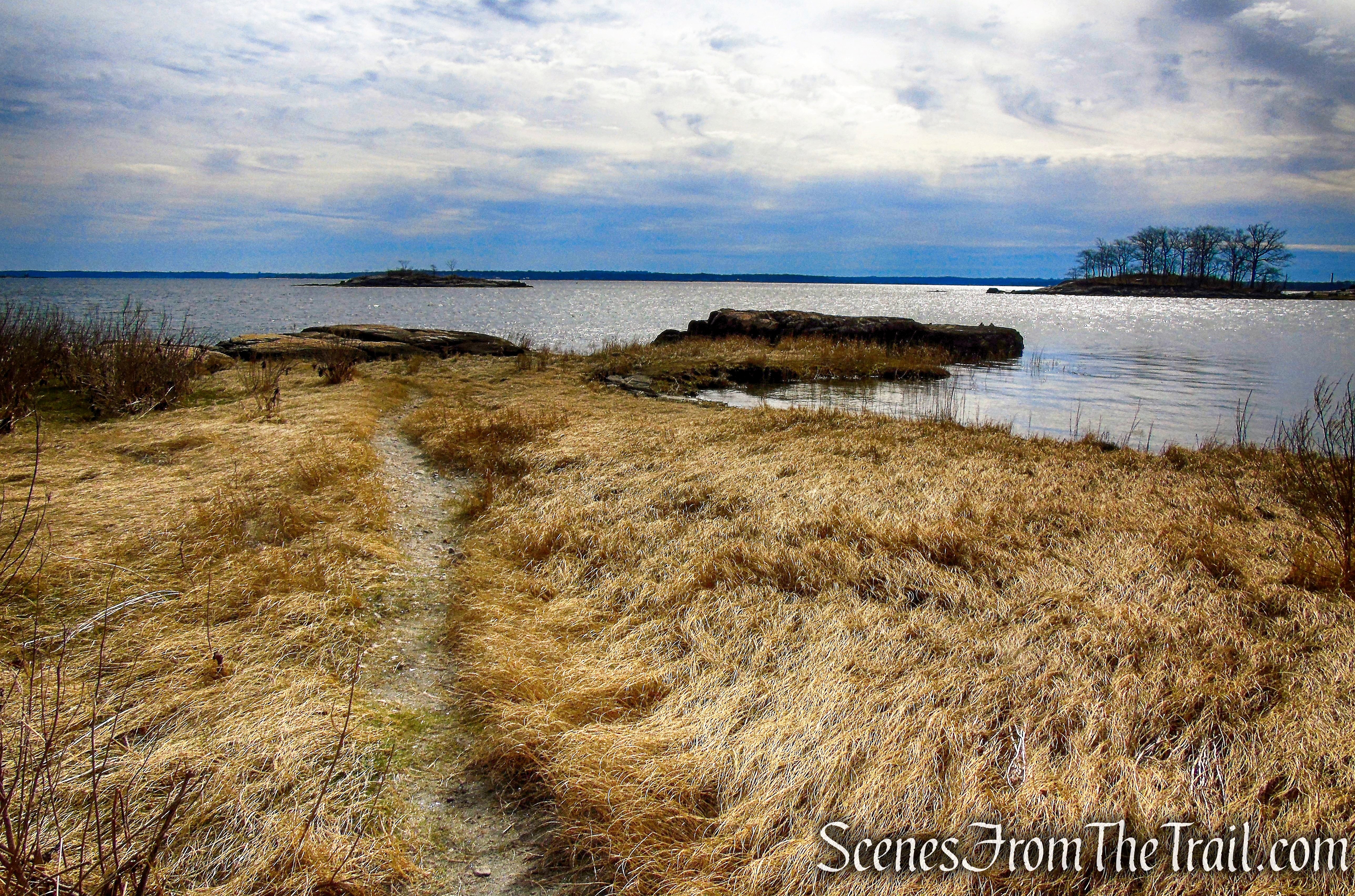 looking east with Two Tree Island on the right