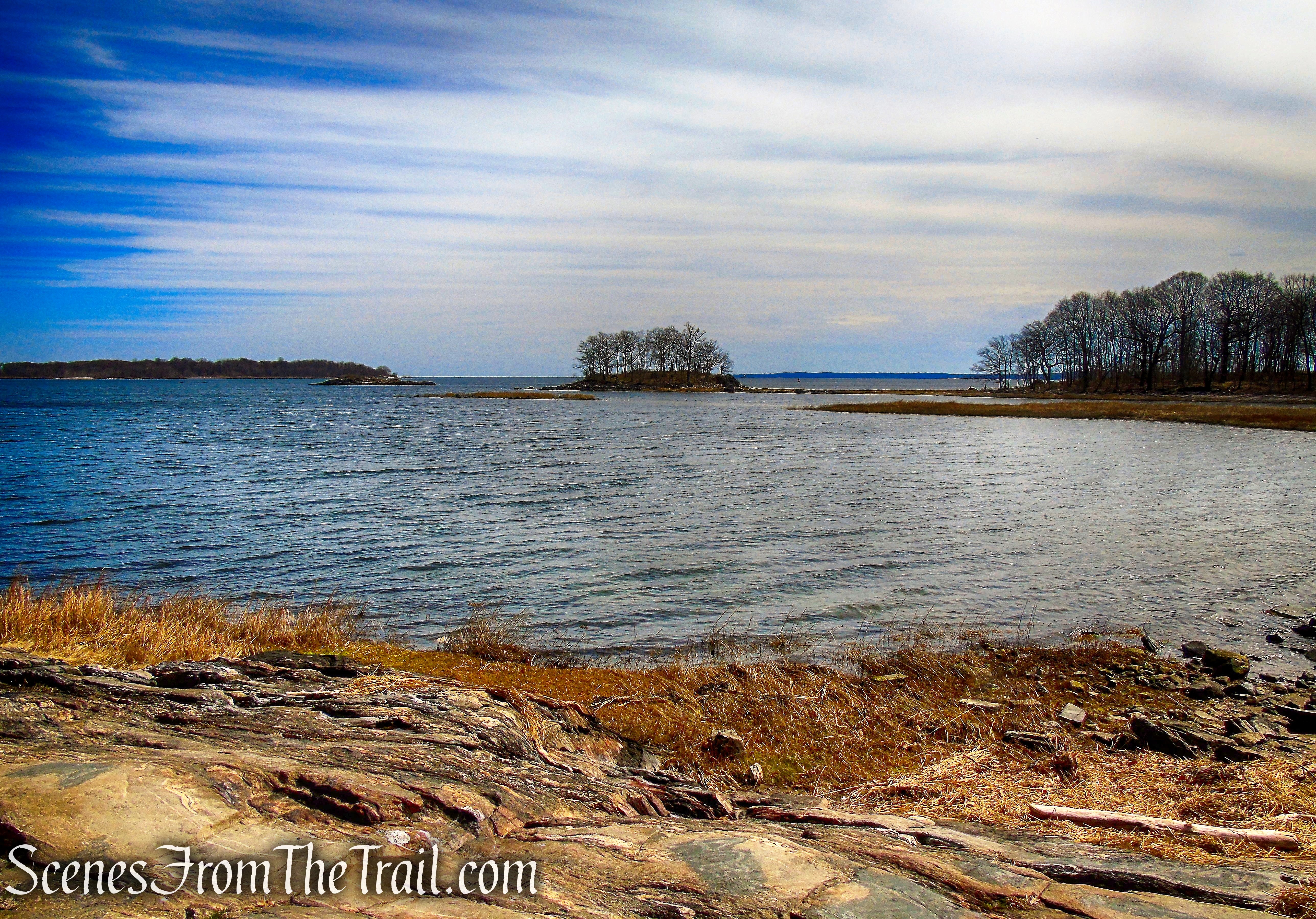 view northeast with Two Tree Island center and Twin Island right