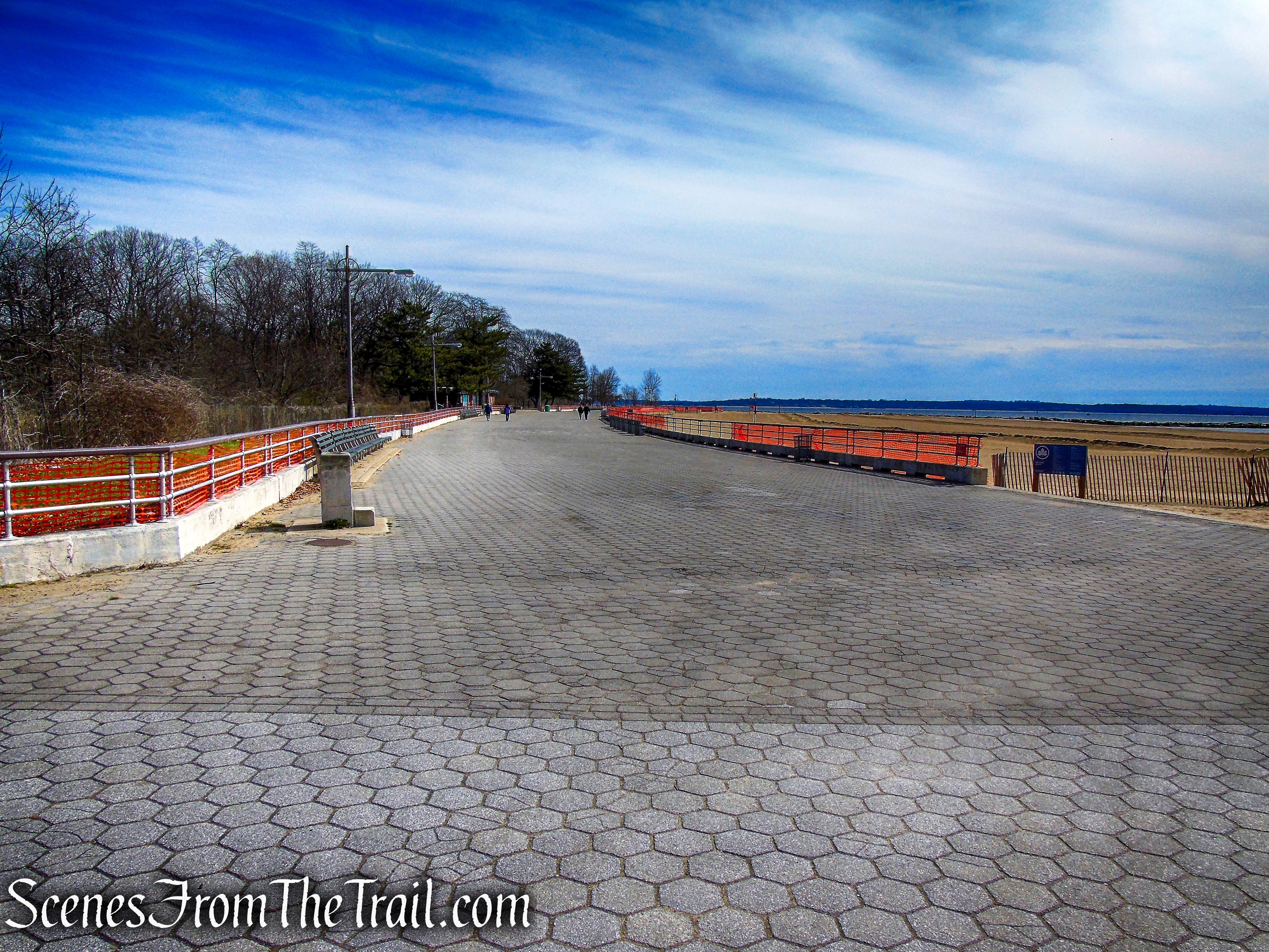 turn left on Orchard Beach Promenade