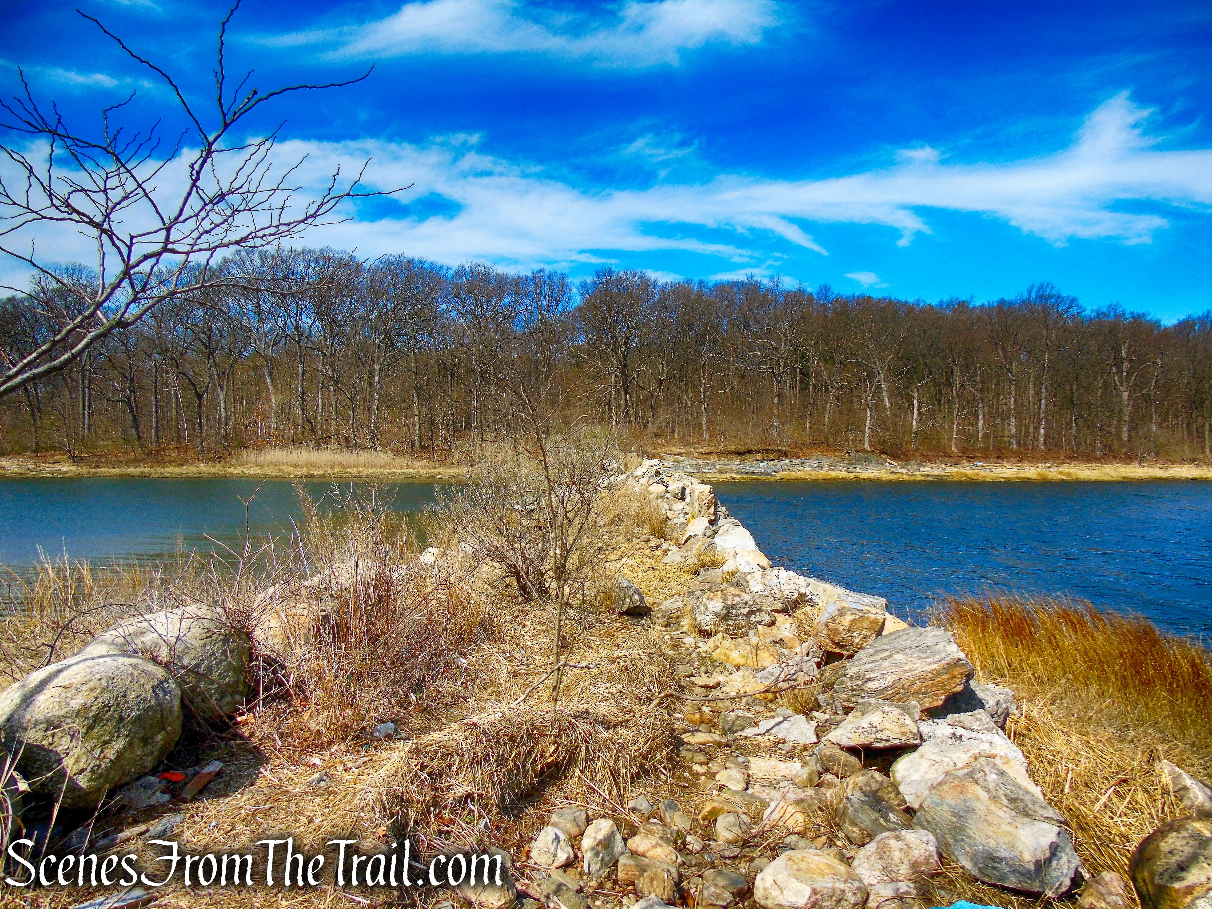 man-made stone bridge ruins - West Twin Island