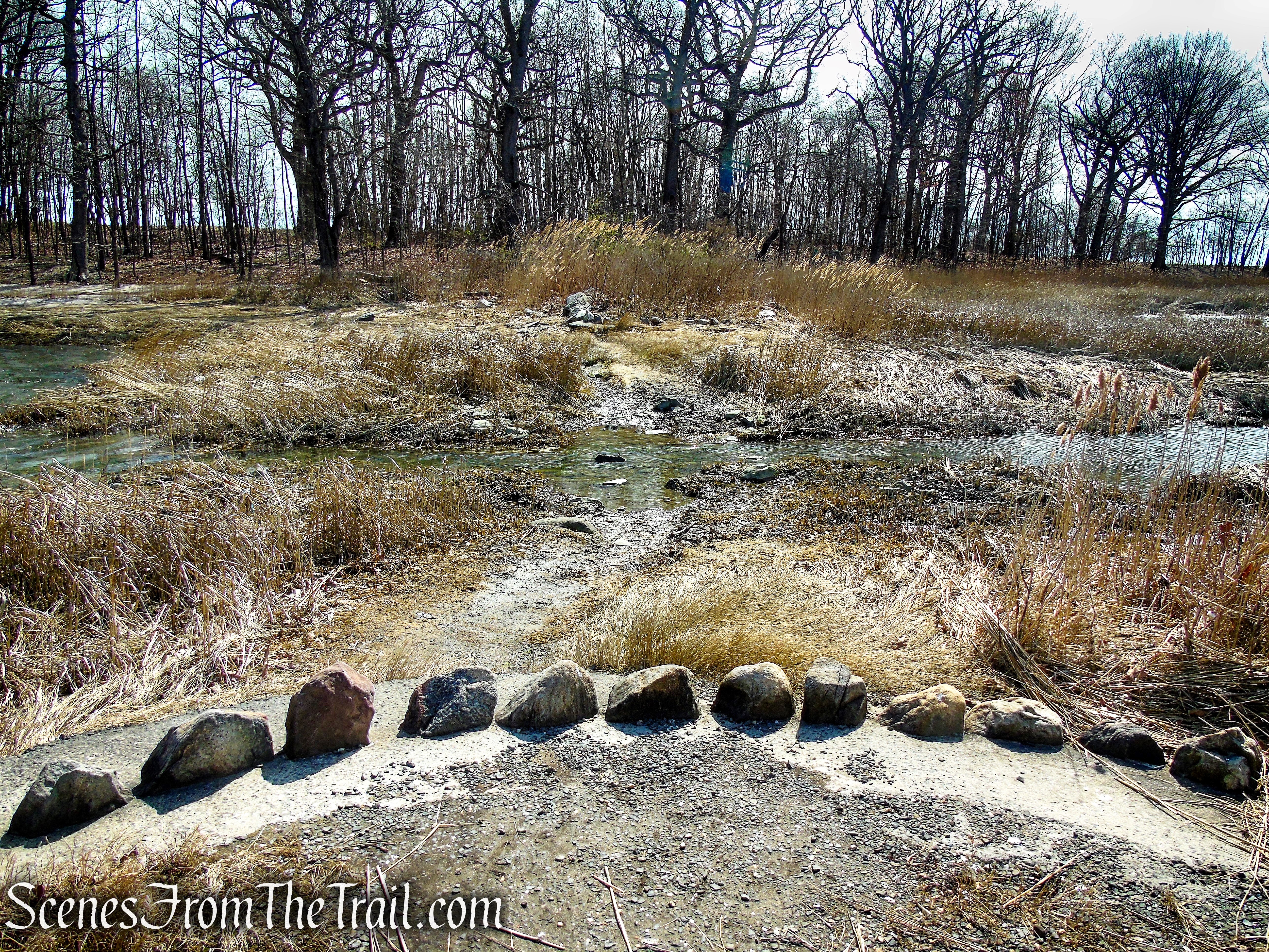 flooded trail from West to East Twin Islands