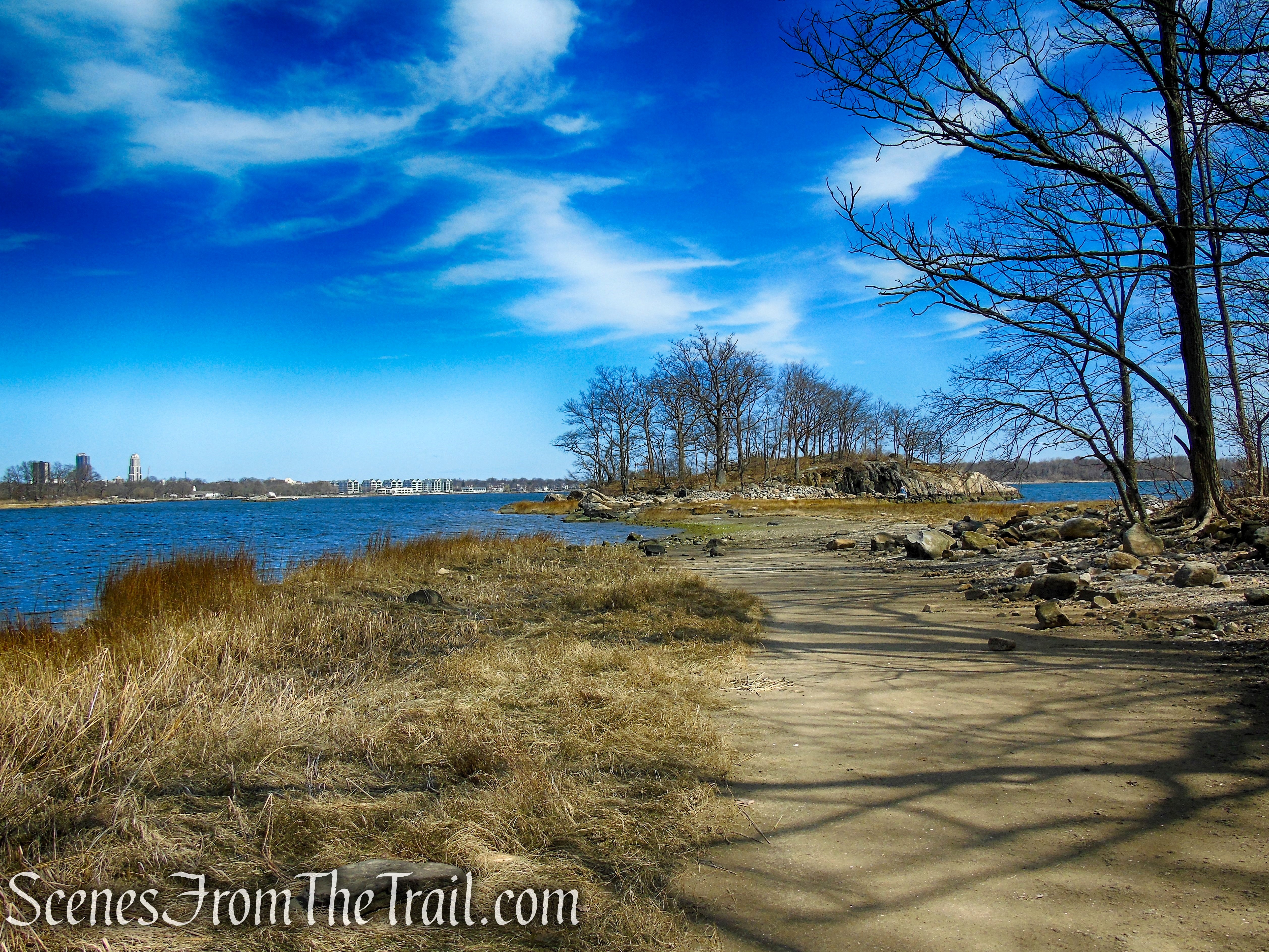 walking to Two Tree Island from East Twin Island
