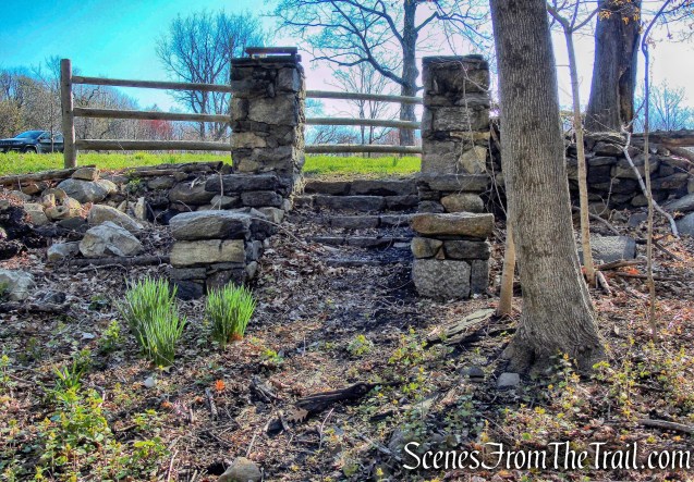 Looking back towards the steps