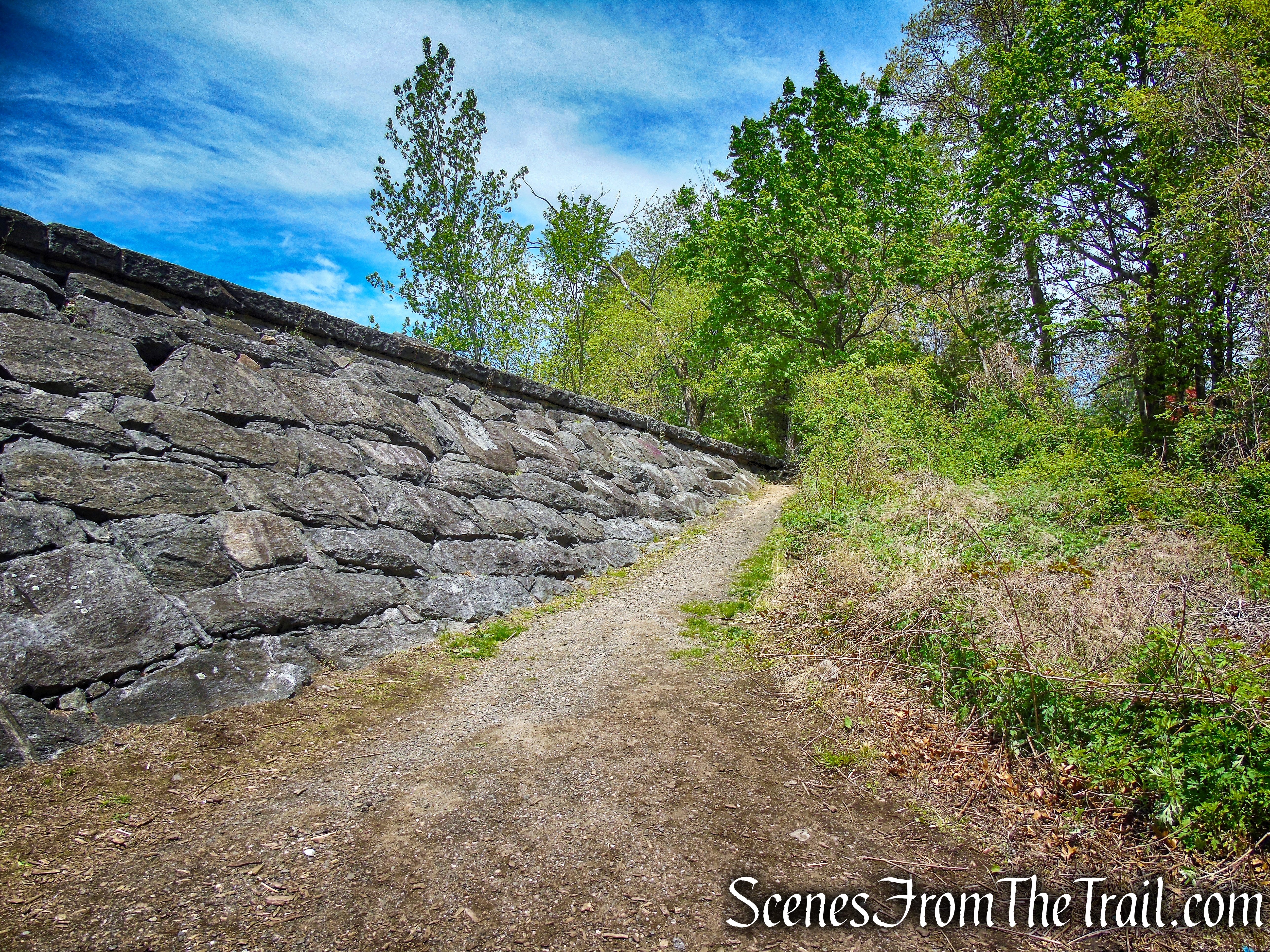 turn right at the north end of the dam