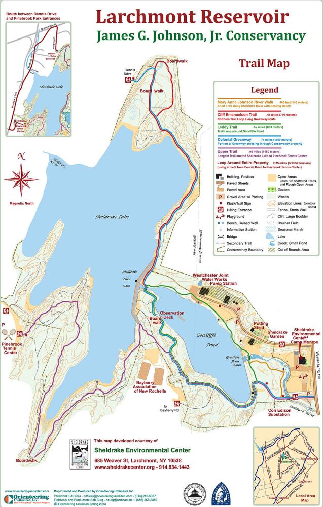 Larchmont Reservoir Trail Map