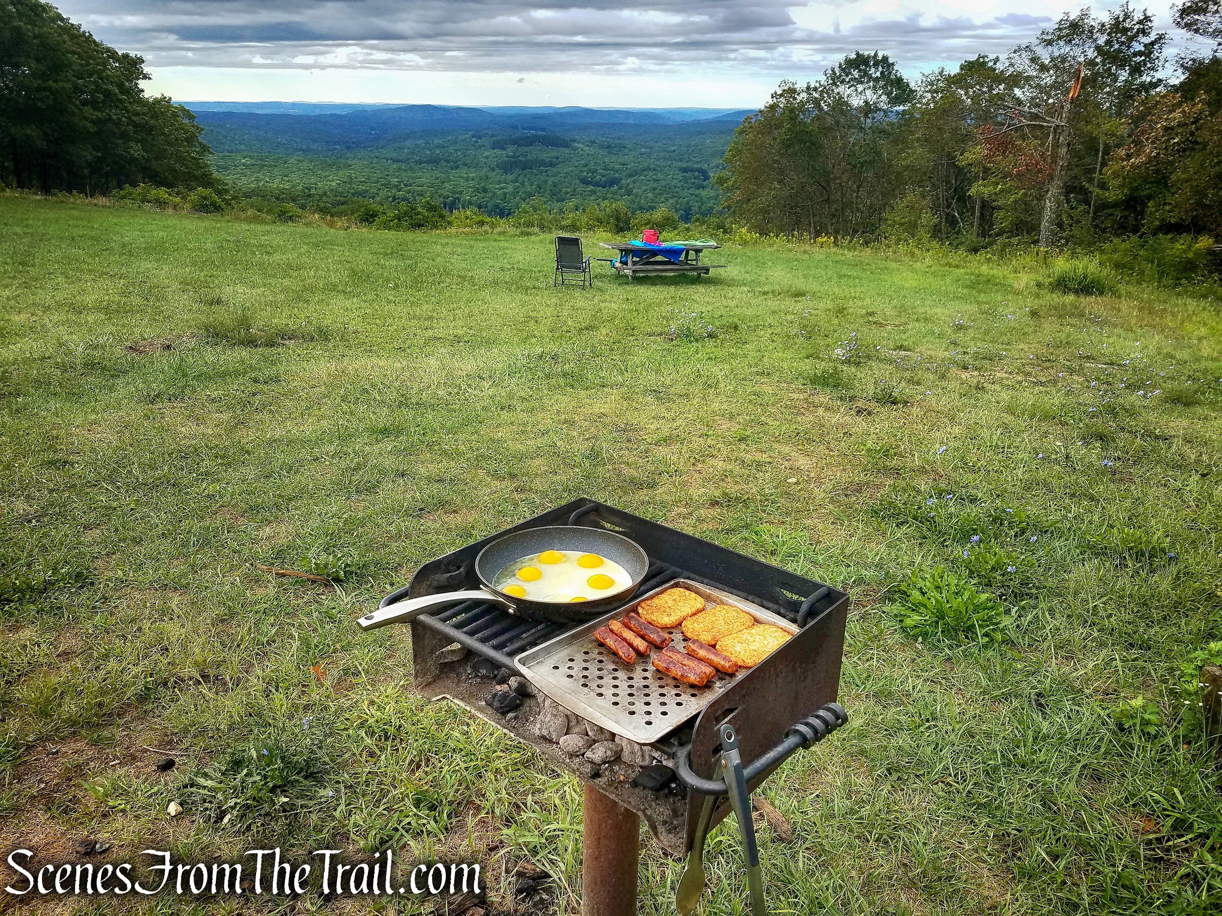 Grilling breakfast - Mohawk Overlook