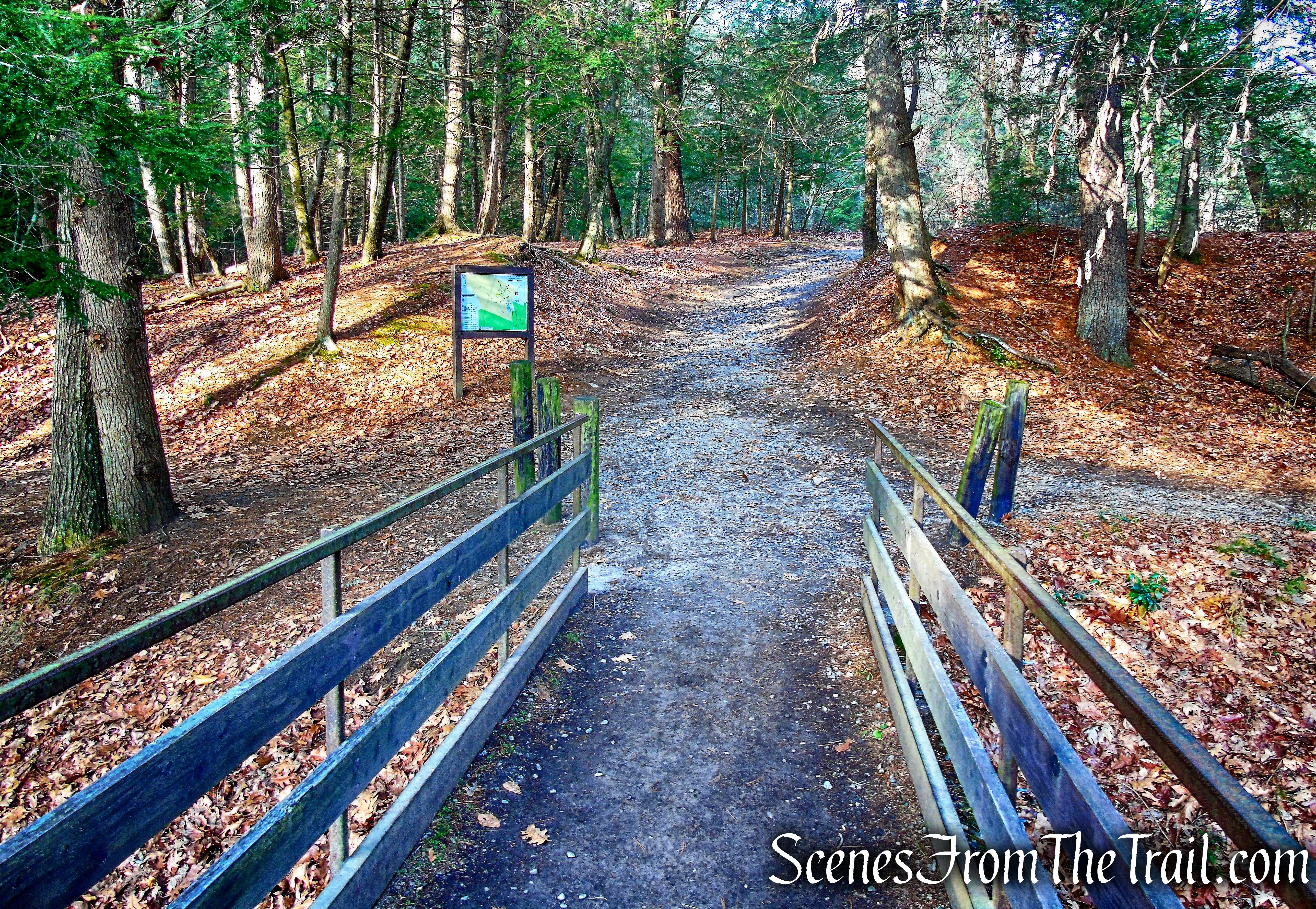 turn left after crossing the steel footbridge