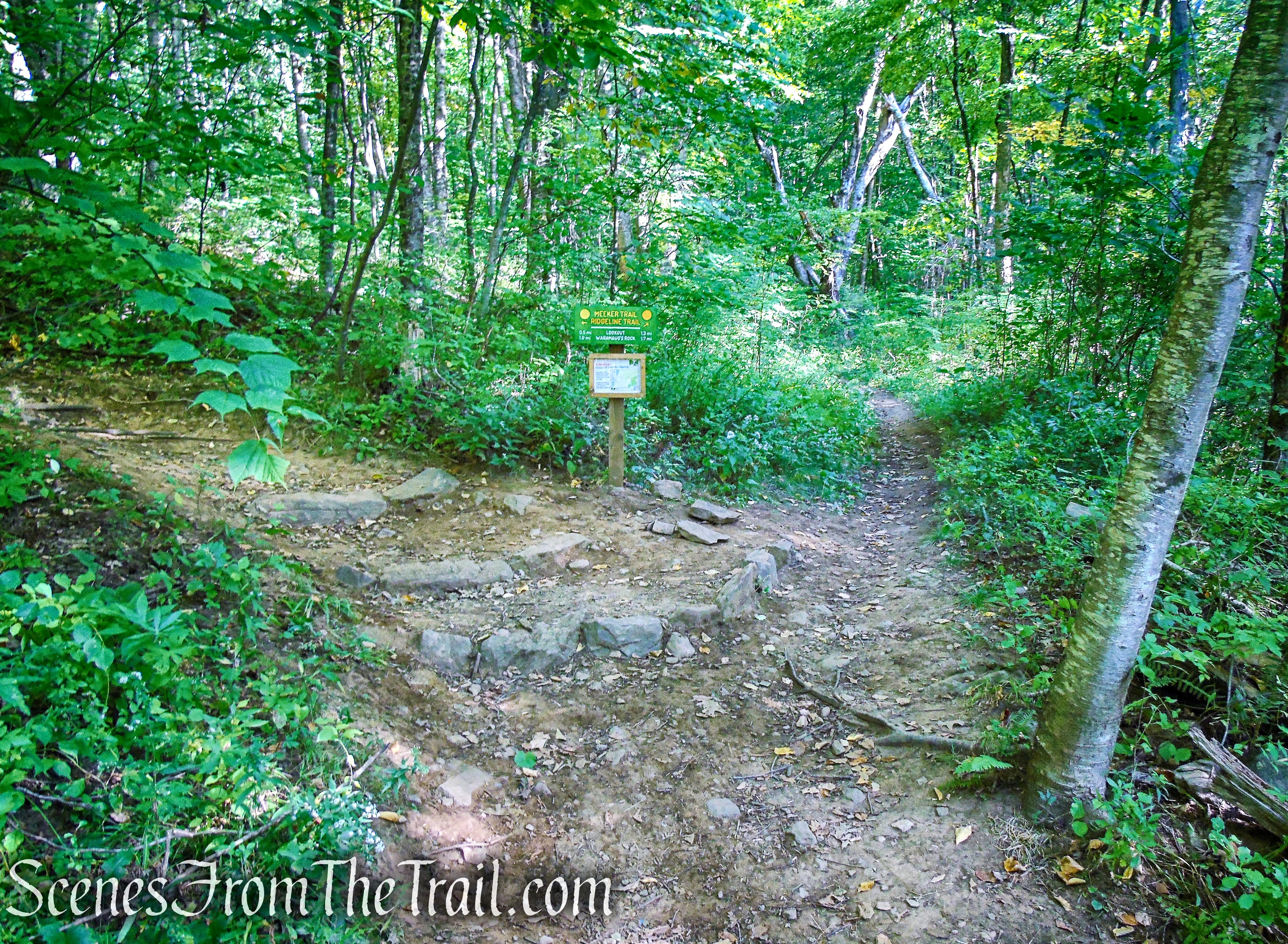 turn left to remain on Meeker Trail