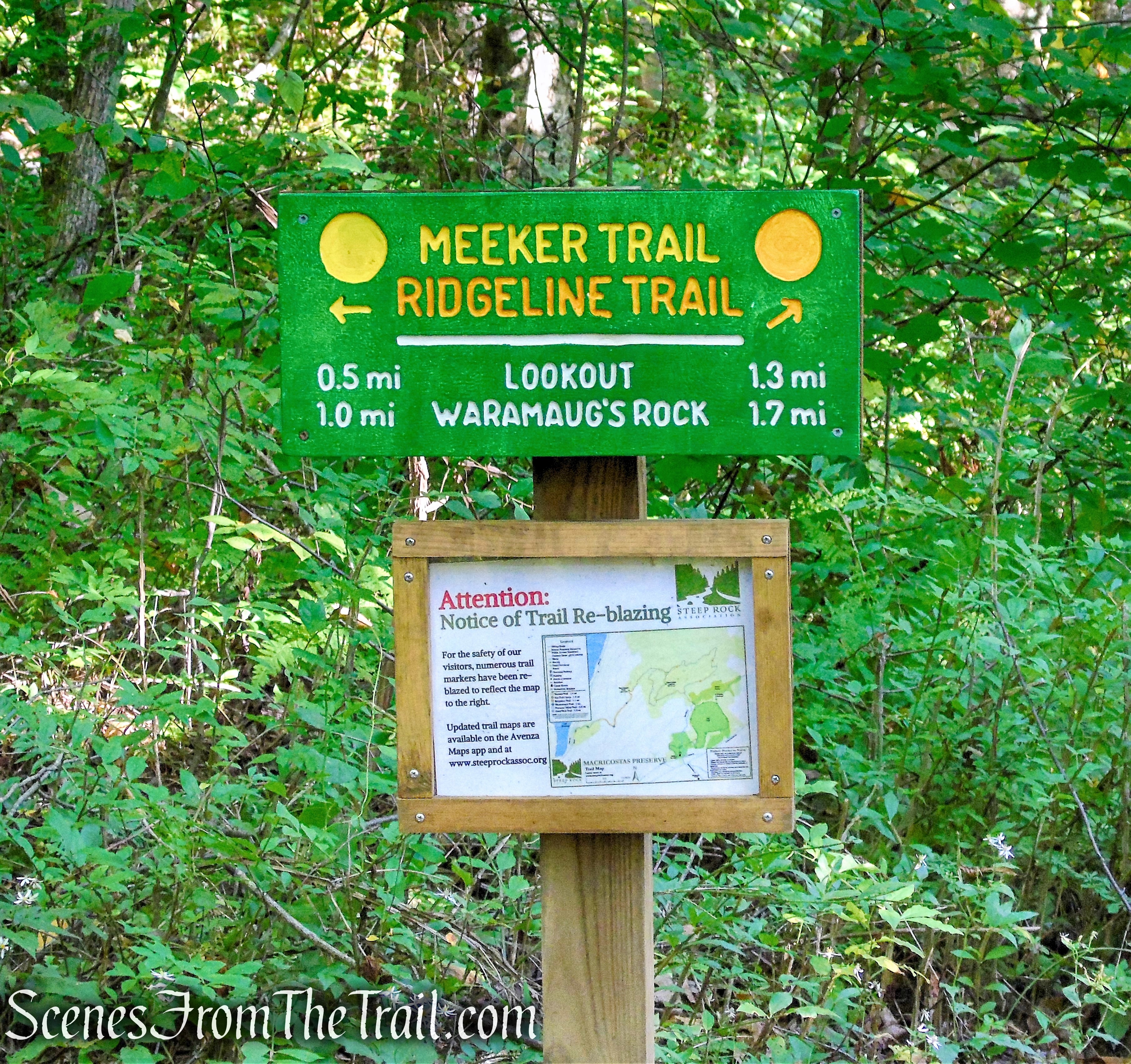 turn left to remain on Meeker Trail