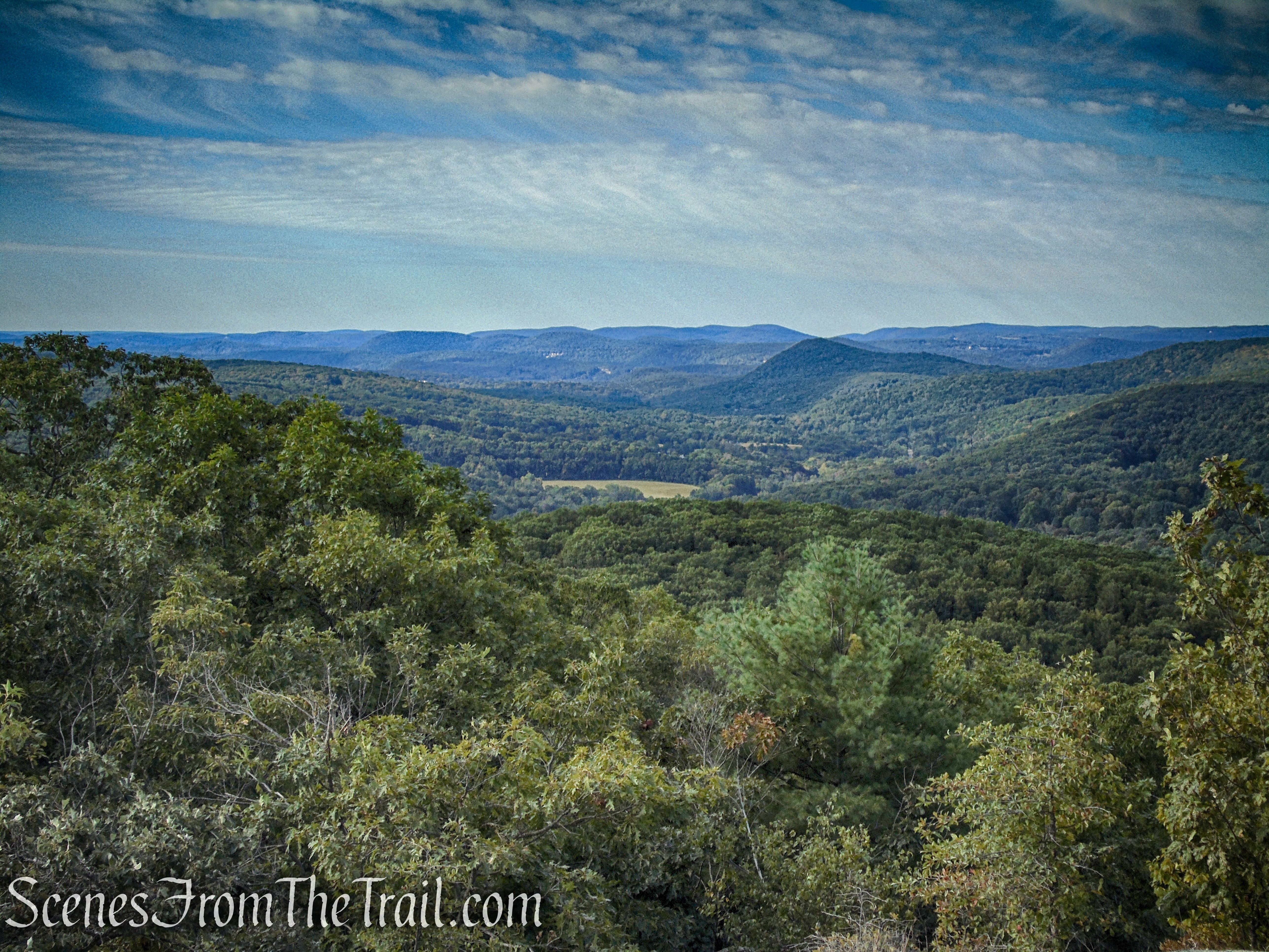 view southwest from Waramaug’s Rock