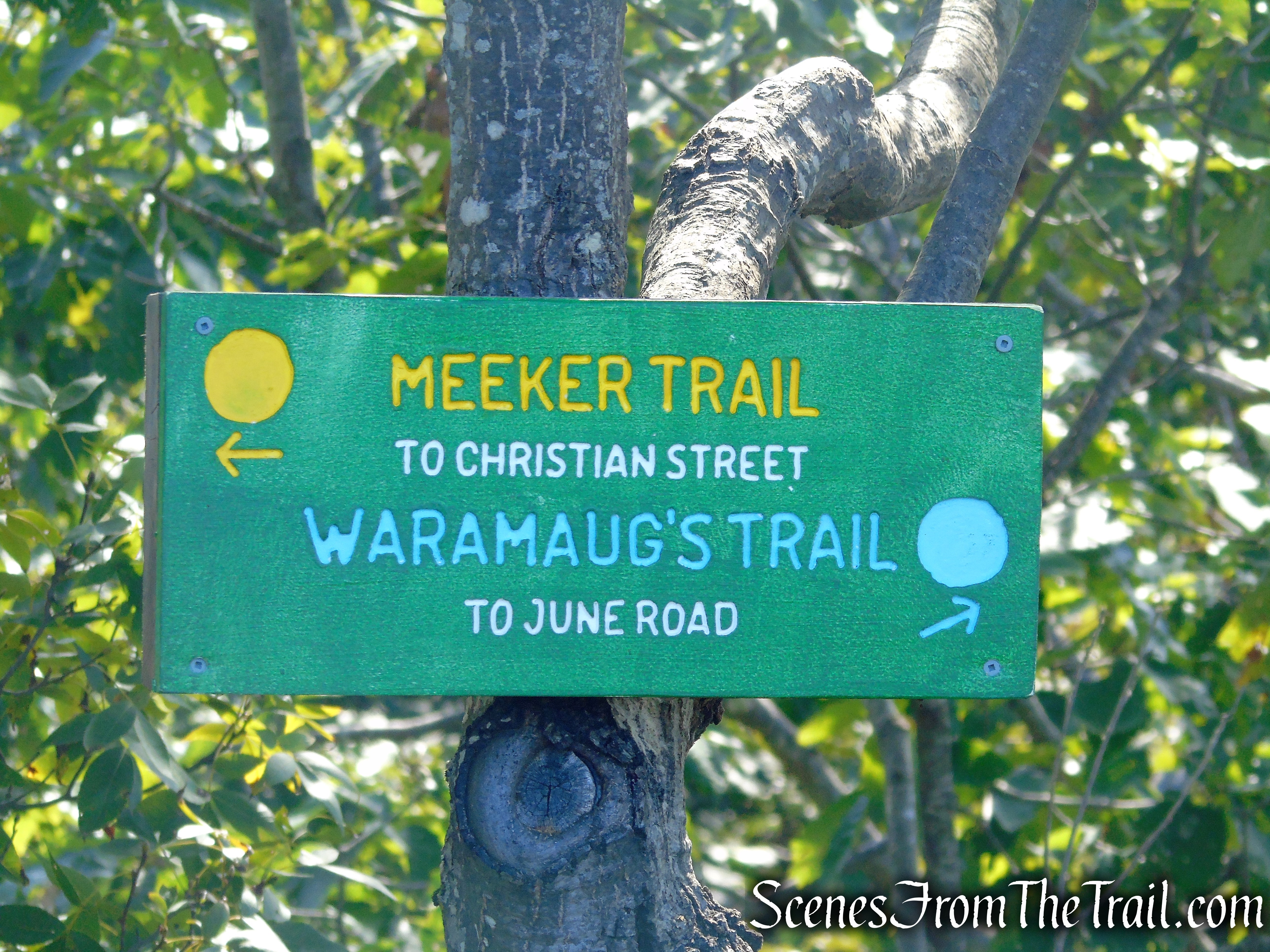 turn left on Meeker Trail