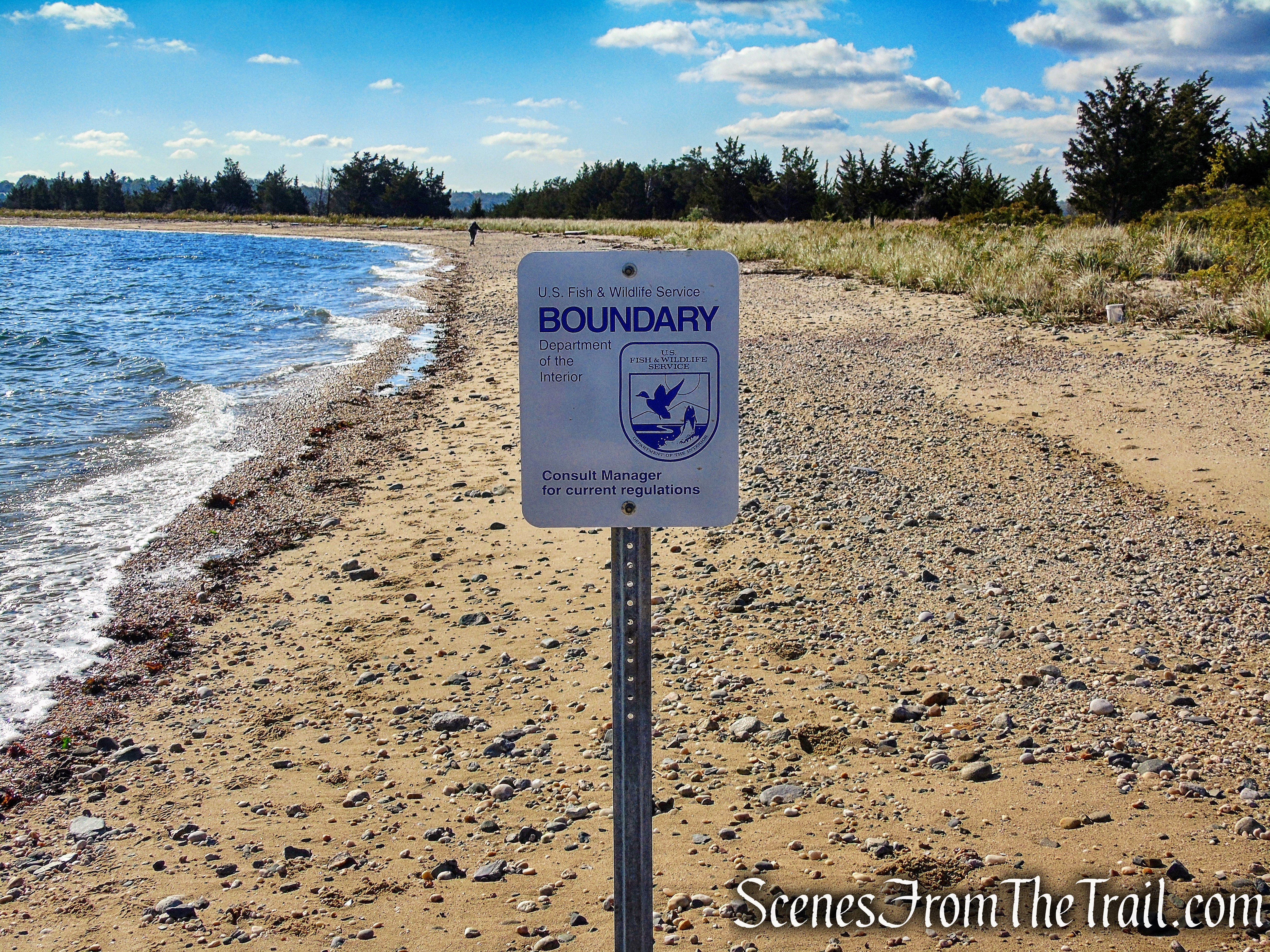 boundary of Target Rock National Wildlife Refuge
